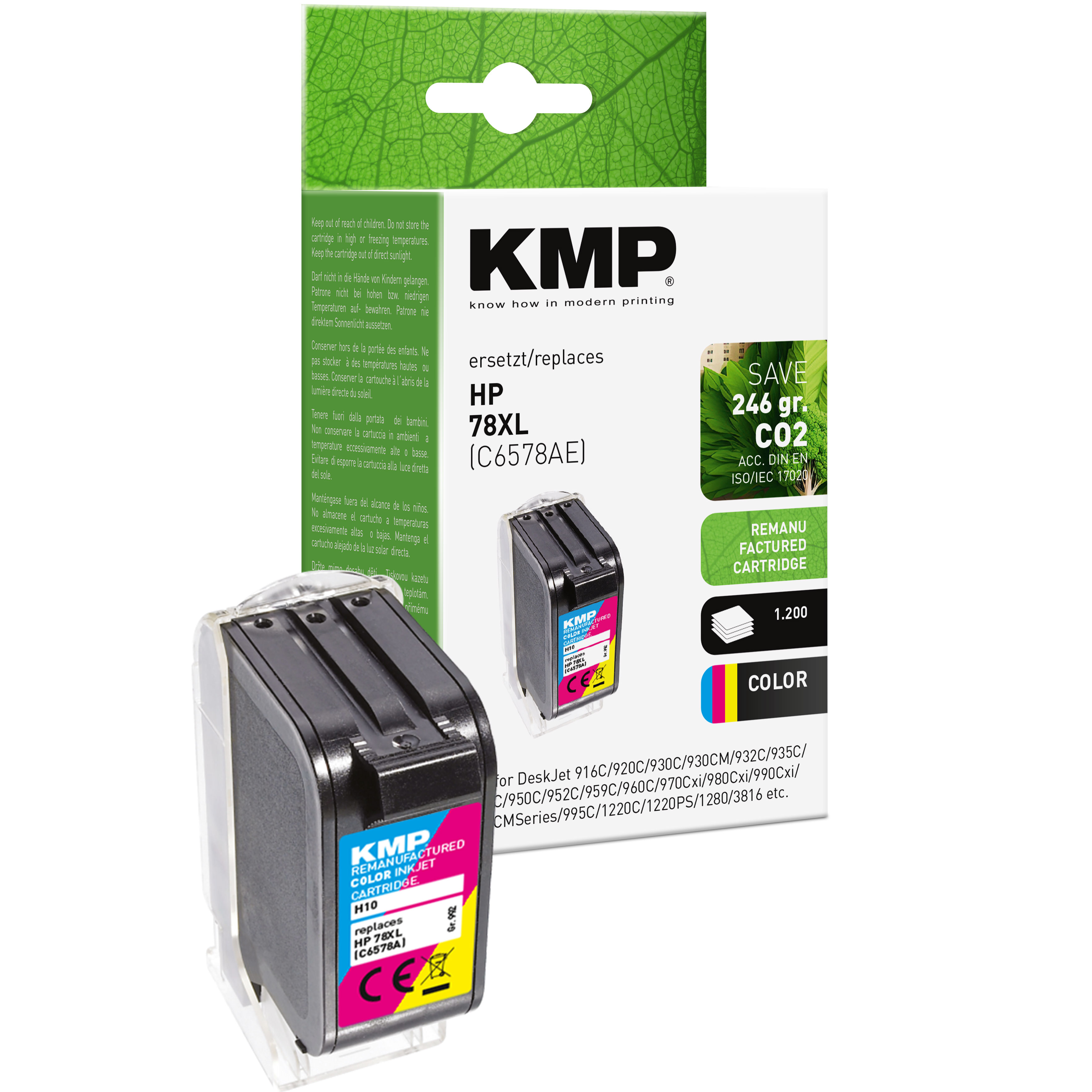 KMP H10 inkoustová kazeta inkoustová kazeta HP 78,(C6578A), barevná