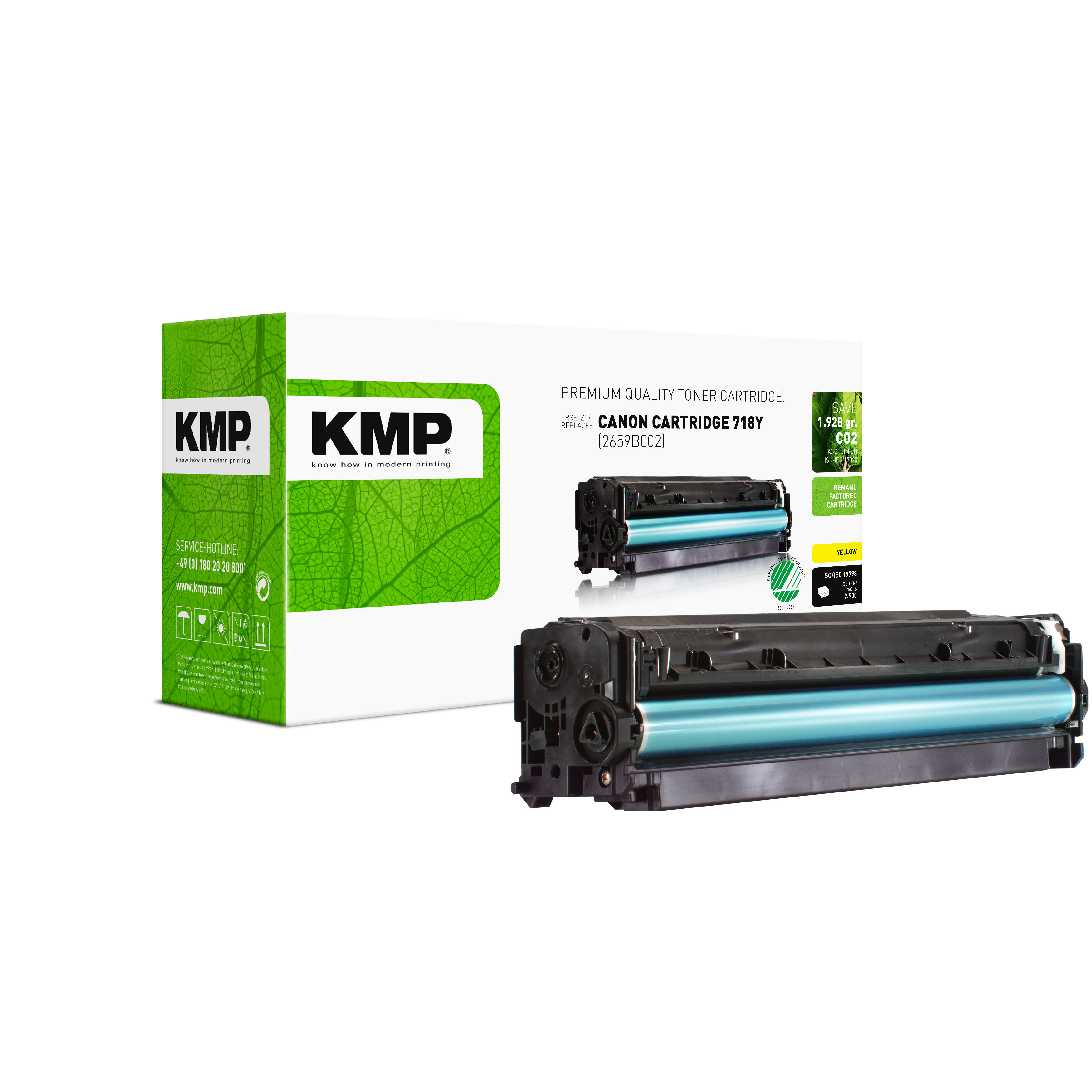 KMP C-T22 kompatibilní toner Canon Cartridge 718, žlutý