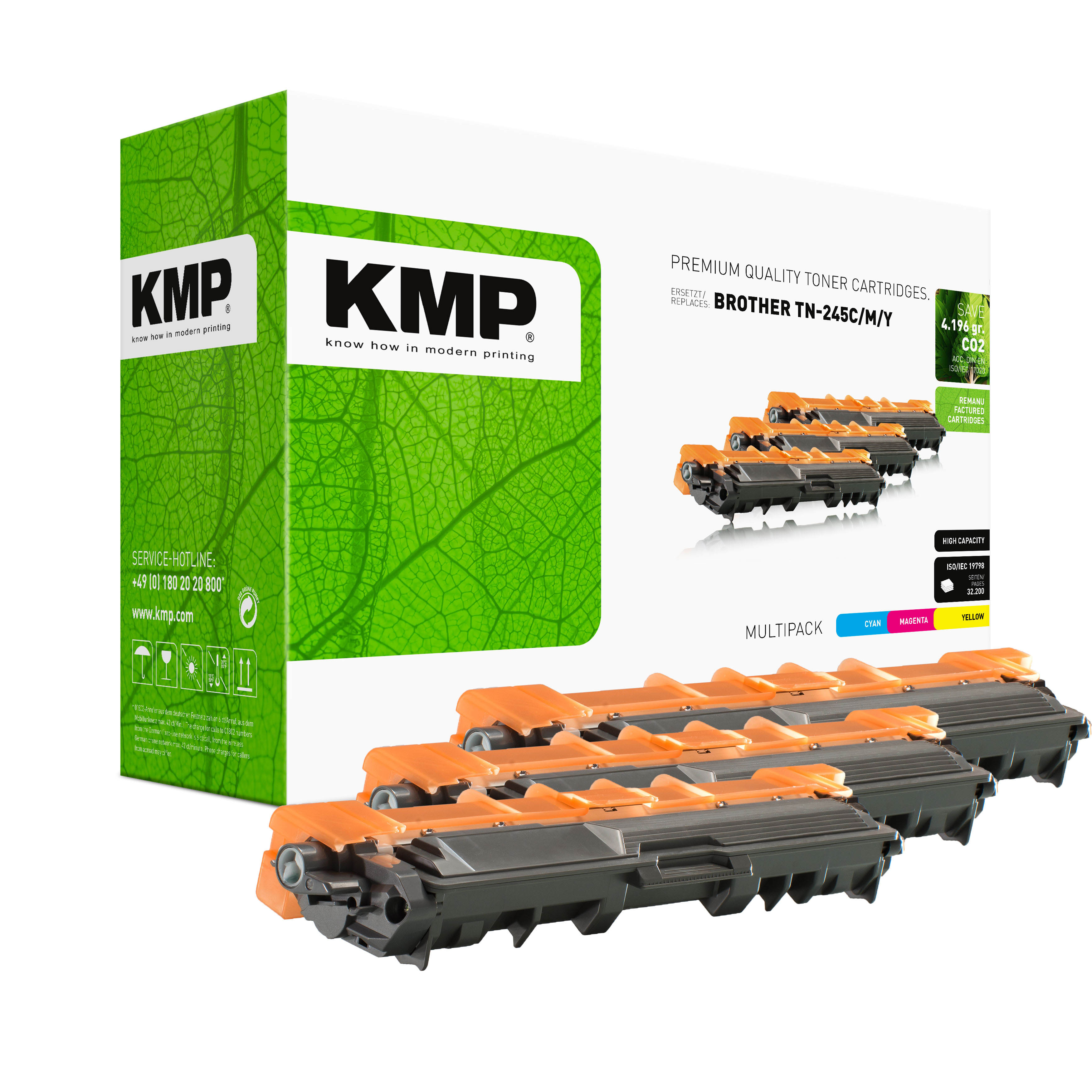KMP B-T49CMY renovovaná sada tonerů TN-241CMY, CMY