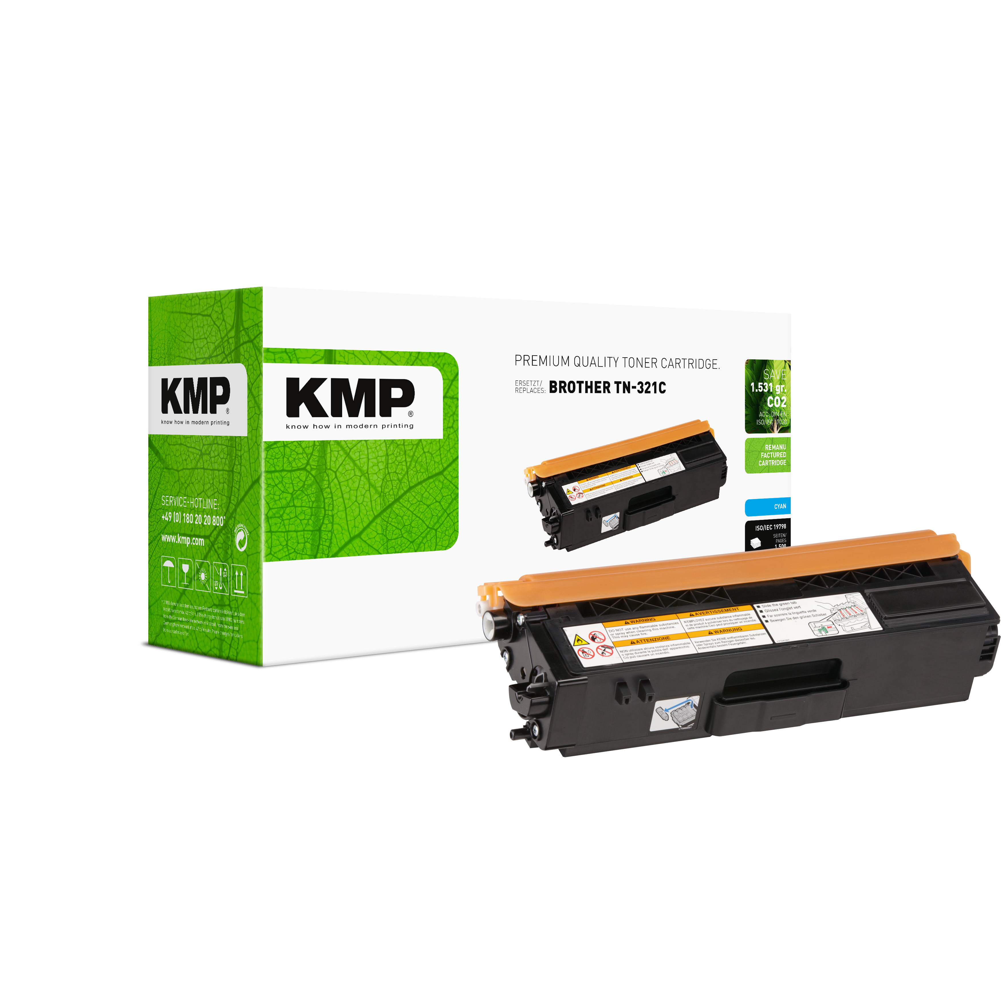 KMP B-T91 kompatibilní toner Brother TN321C, azurový