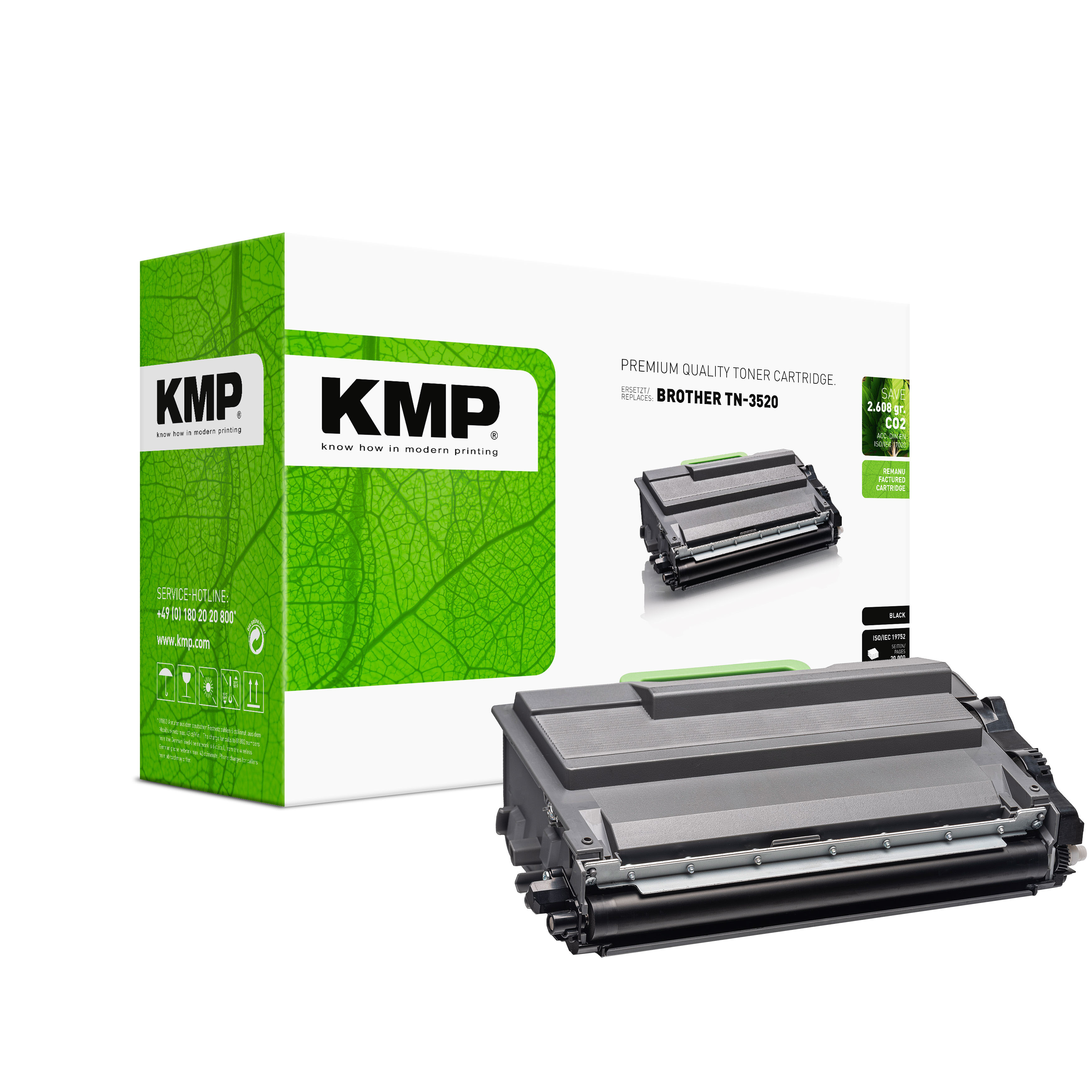 KMP B-T102 kompatibilní toner Brother TN-3520, černý