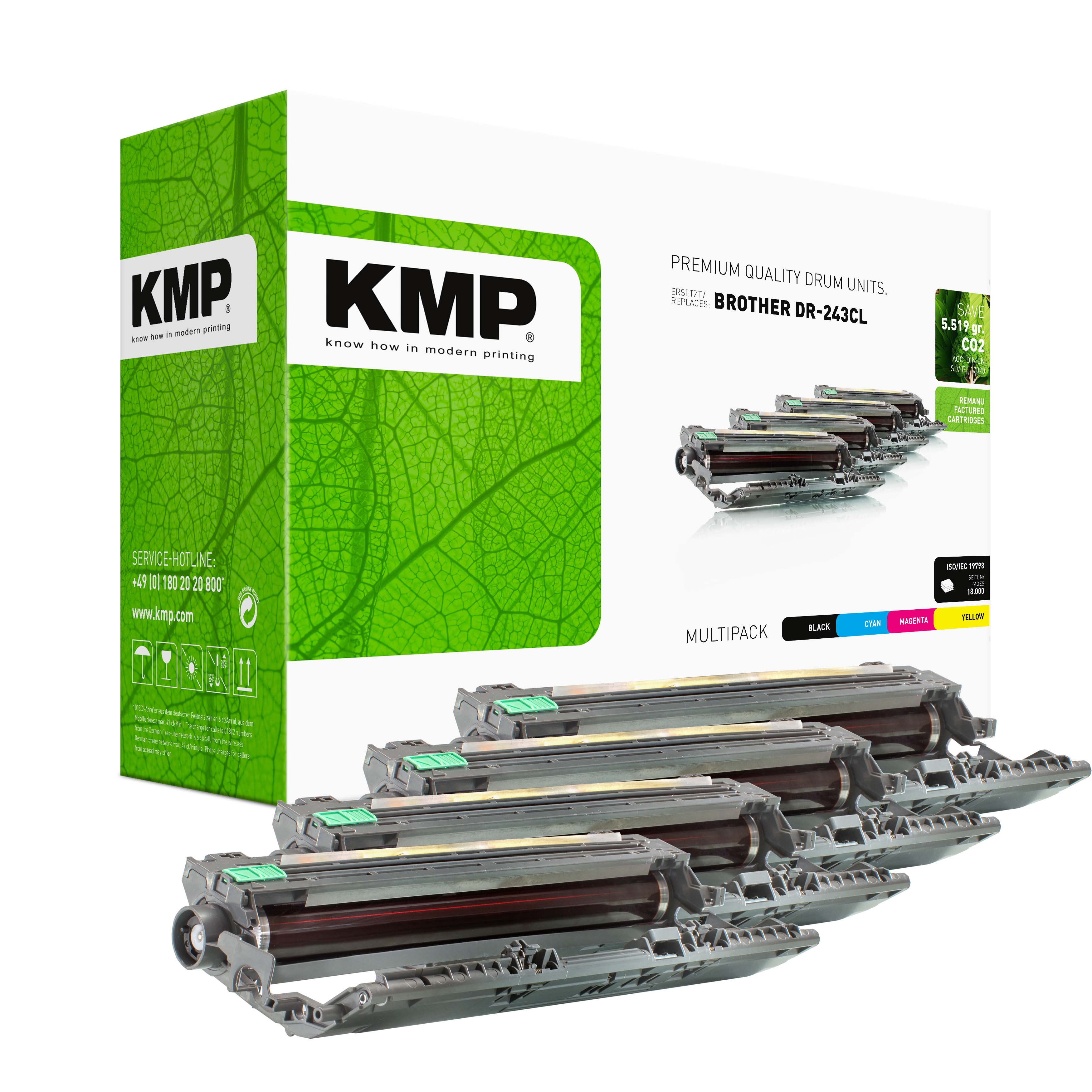 KMP B-DR32 kompatibilní fotoválec Brother DR-243CL, CMYK