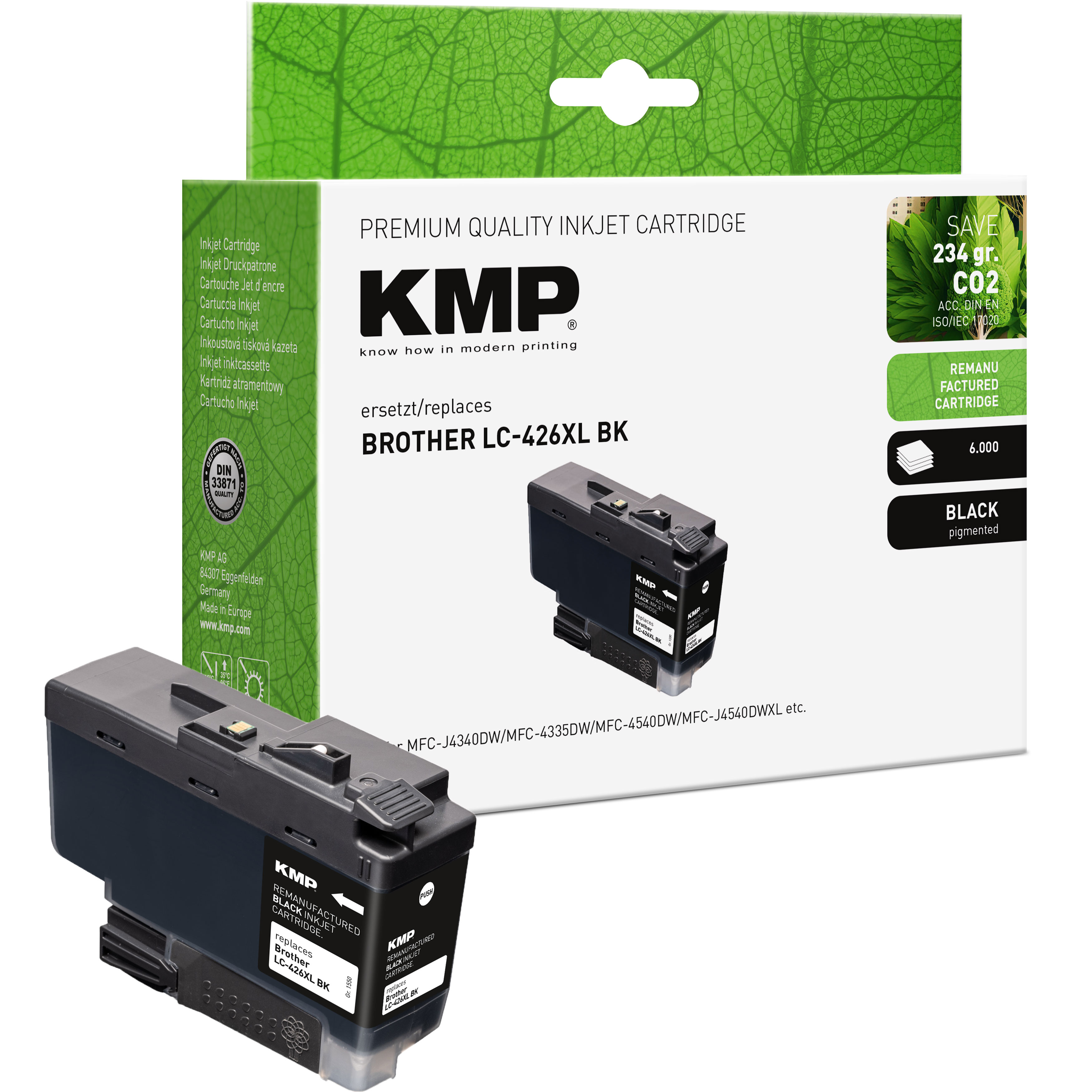 KMP B116 kompatibilní inkoustová kazeta Brother LC-426XL BK, černá