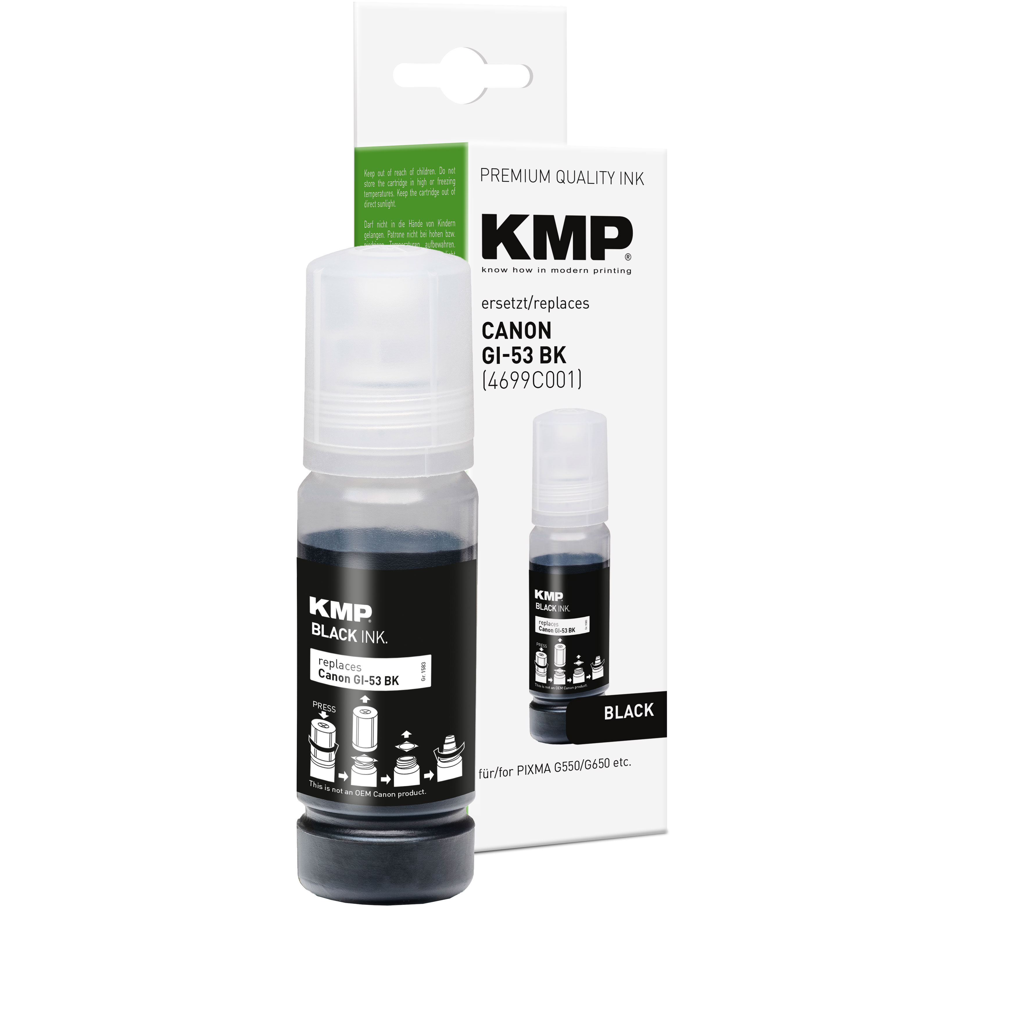 KMP C157 kompatibilní inkoustová kazeta Canon, černá