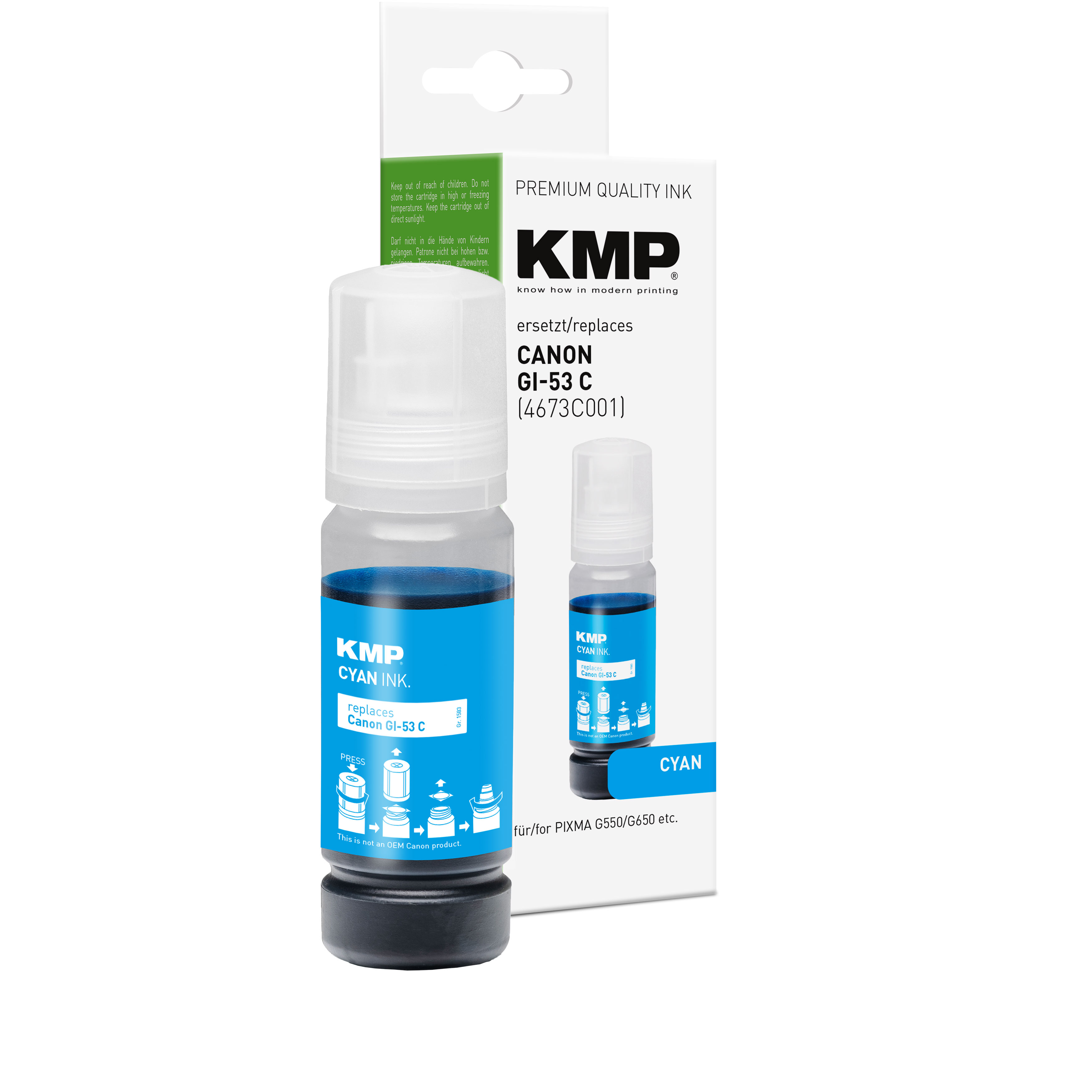 KMP C159 kompatibilní inkoustová kazeta Canon, azurová