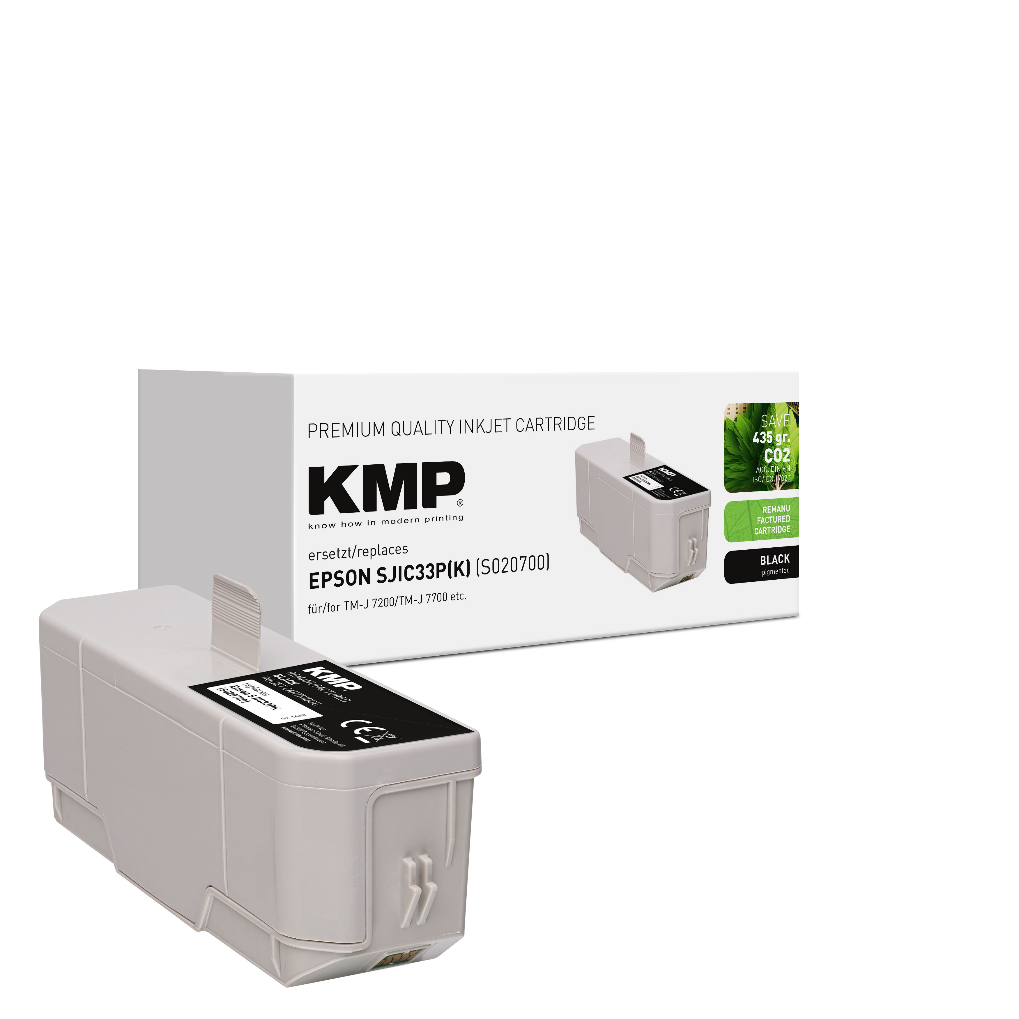 KMP E305 renovovaná inkoustová kazeta C33S020700, černá