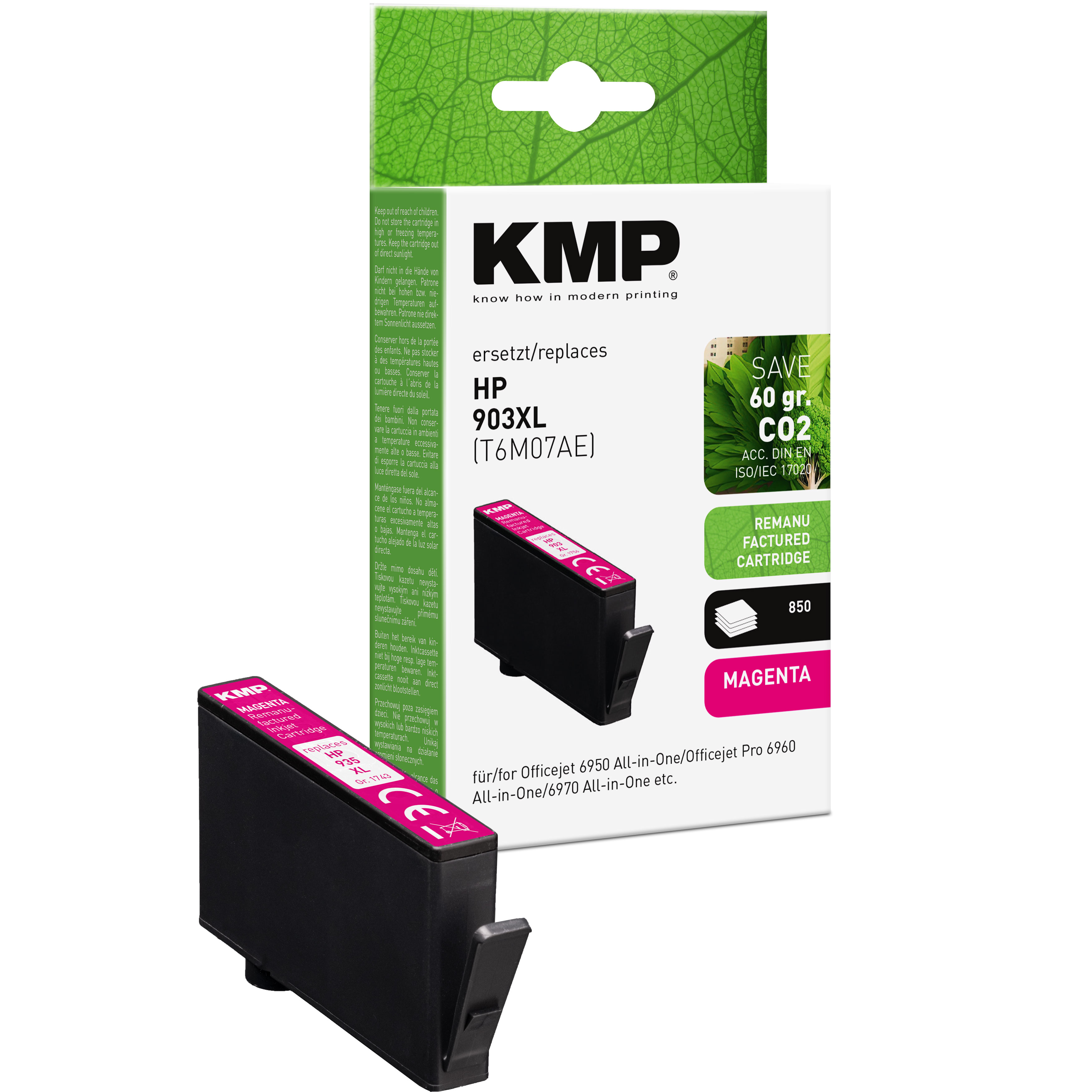 KMP H166MX inkoustová kazeta inkoustová kazeta HP 953XL (F6U17AE), purpurová