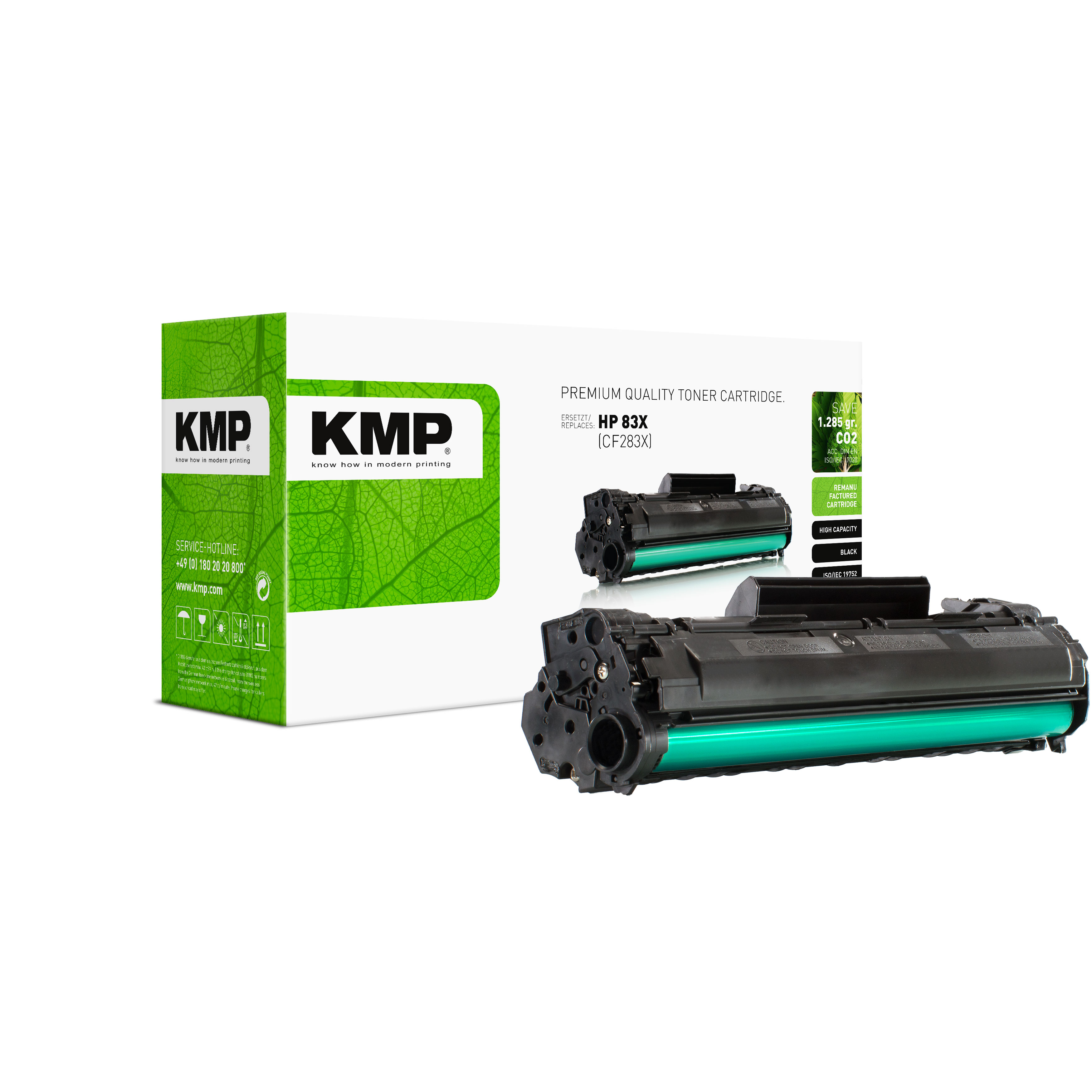KMP H-T194X renovovaný toner HP 83X (CF283X), černý