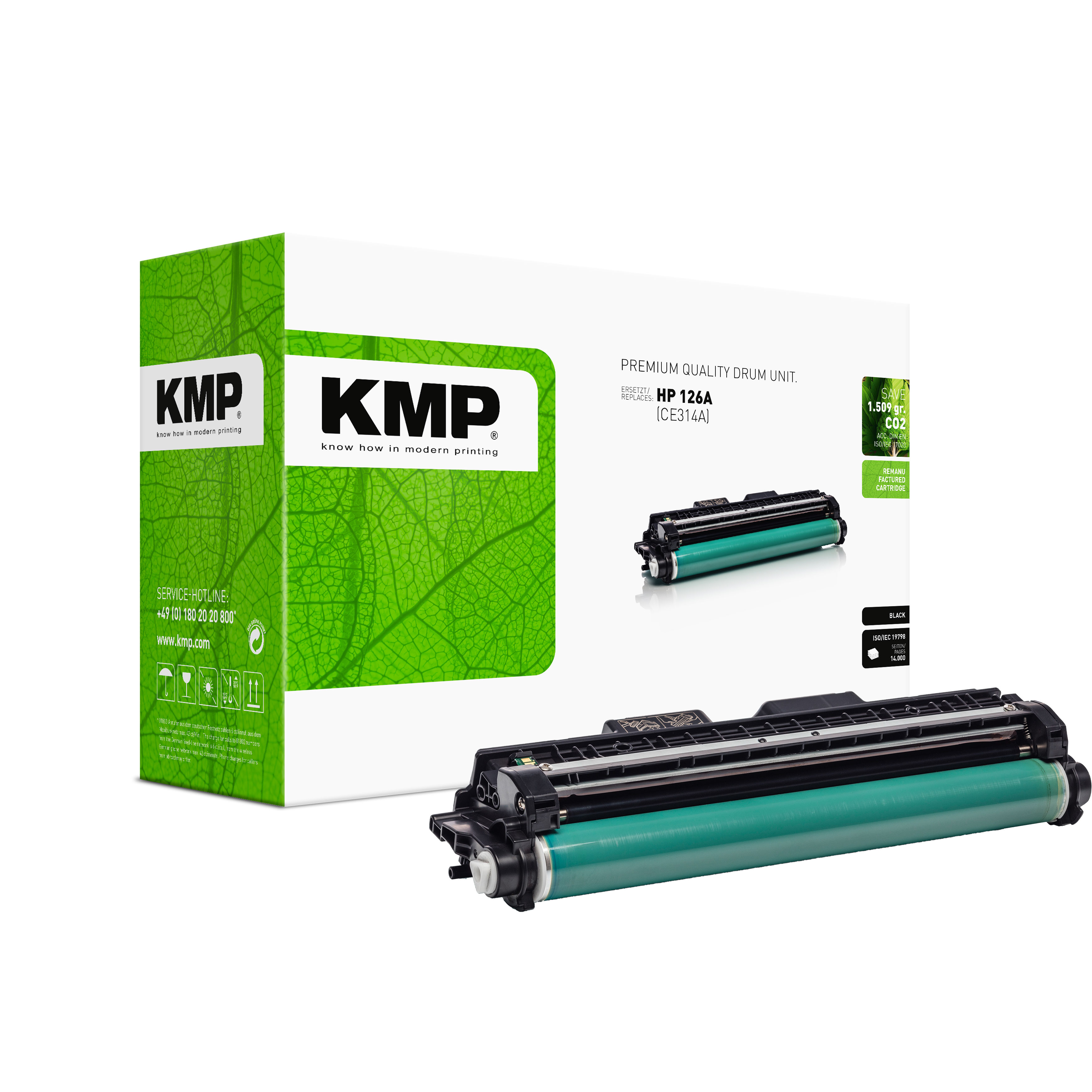 KMP H-DR185 kompatibilní fotoválec HP M177 (CE314A), černý
