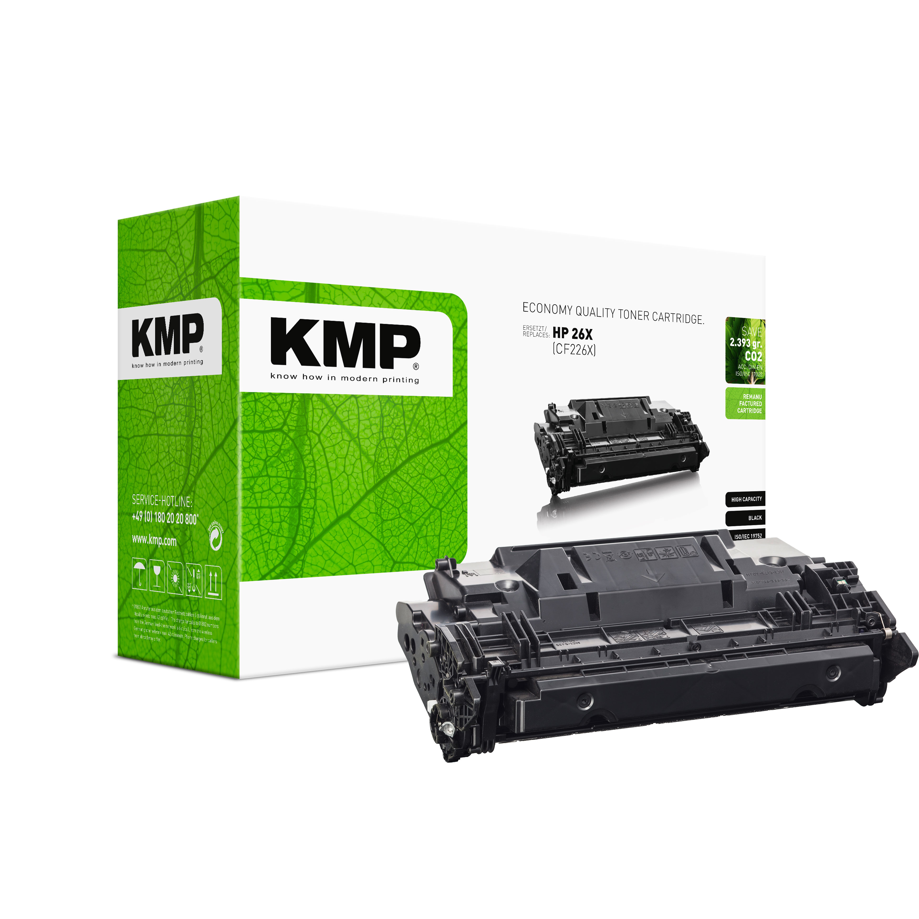 KMP H-T224X kompatibilní toner HP 26X (CF226X) Canon 052H (2200C002), černý