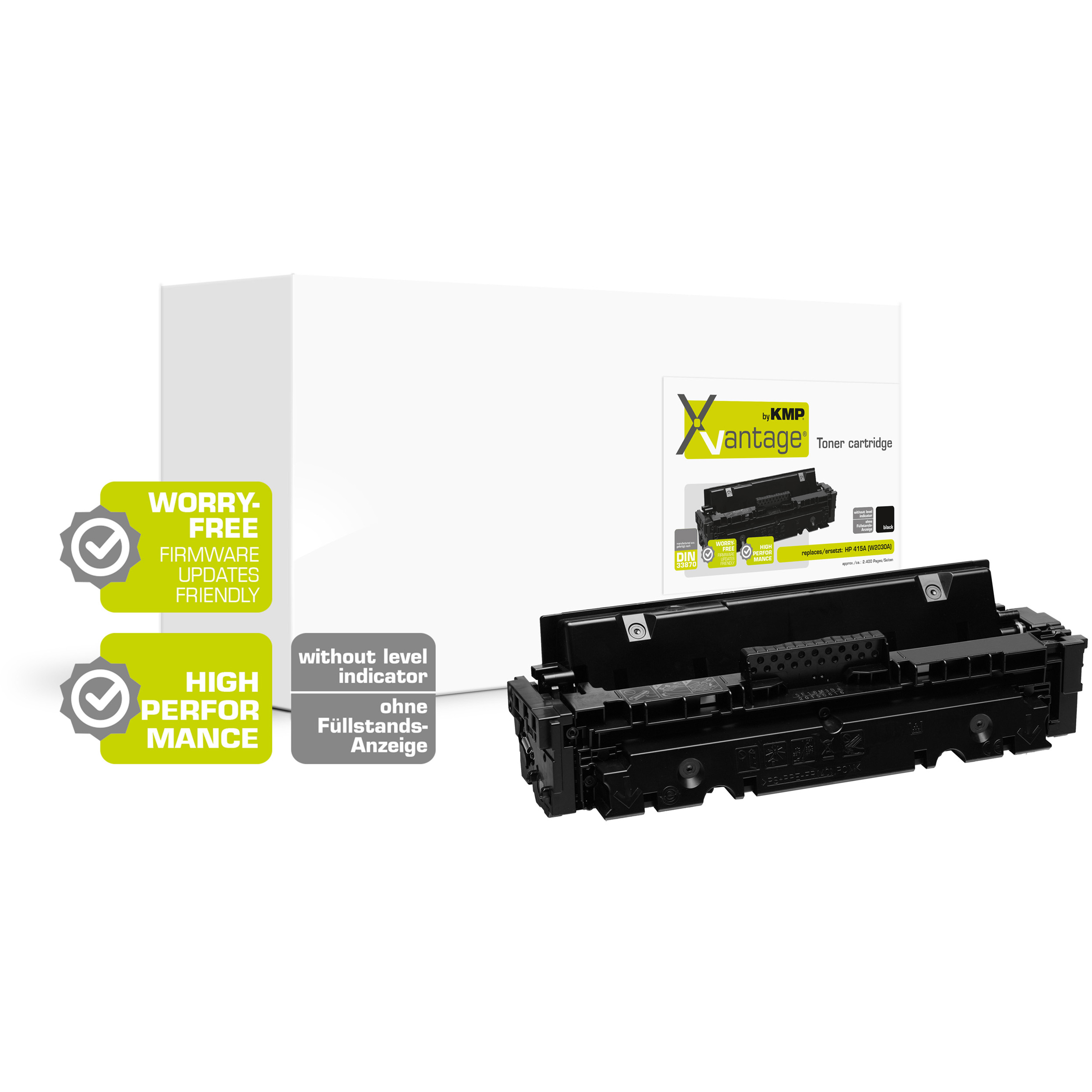 KMP H-T257O kompatibilní toner HP 415A (W2030A), černý