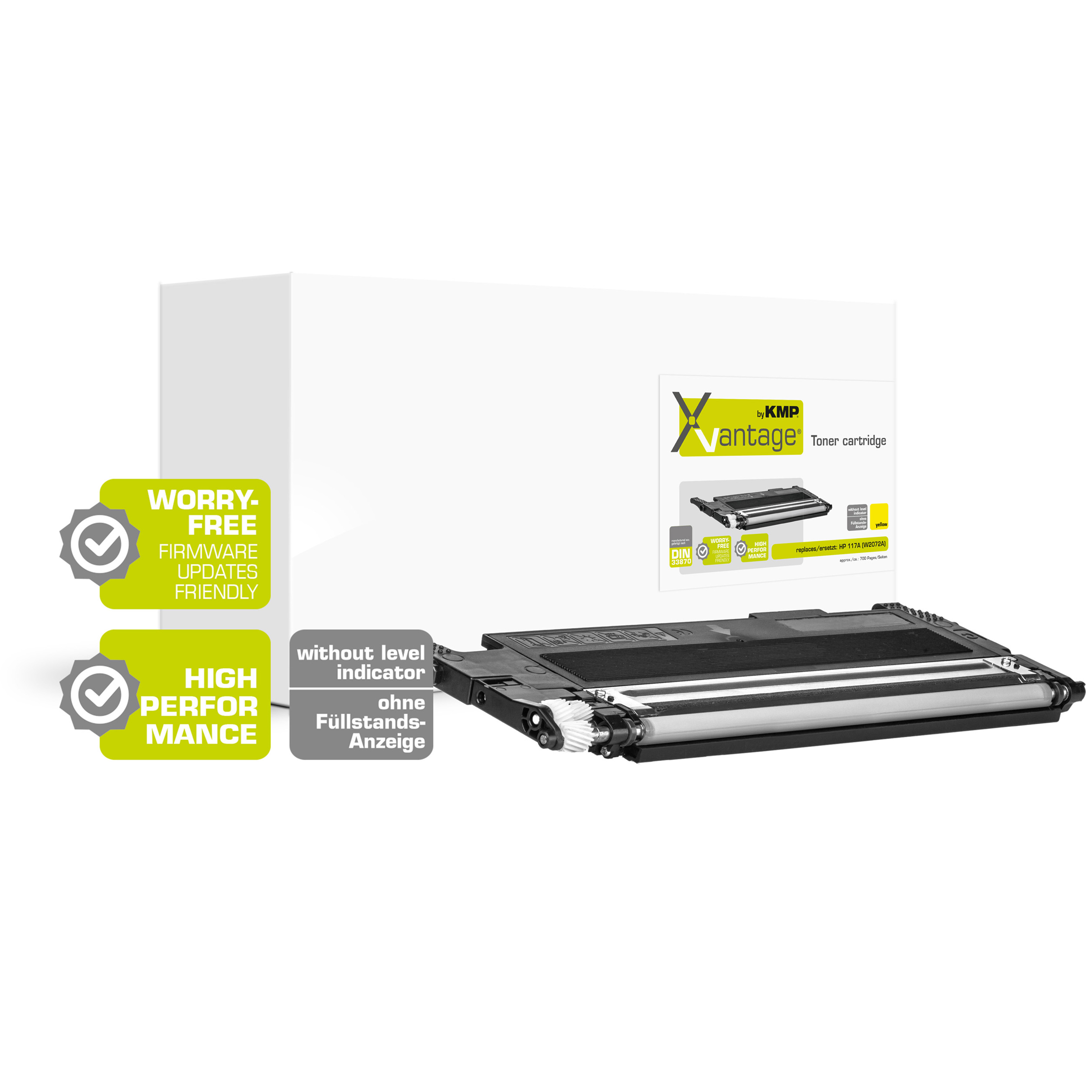 KMP H-T259Y kompatibilní toner HP117A (W2072A), žlutý