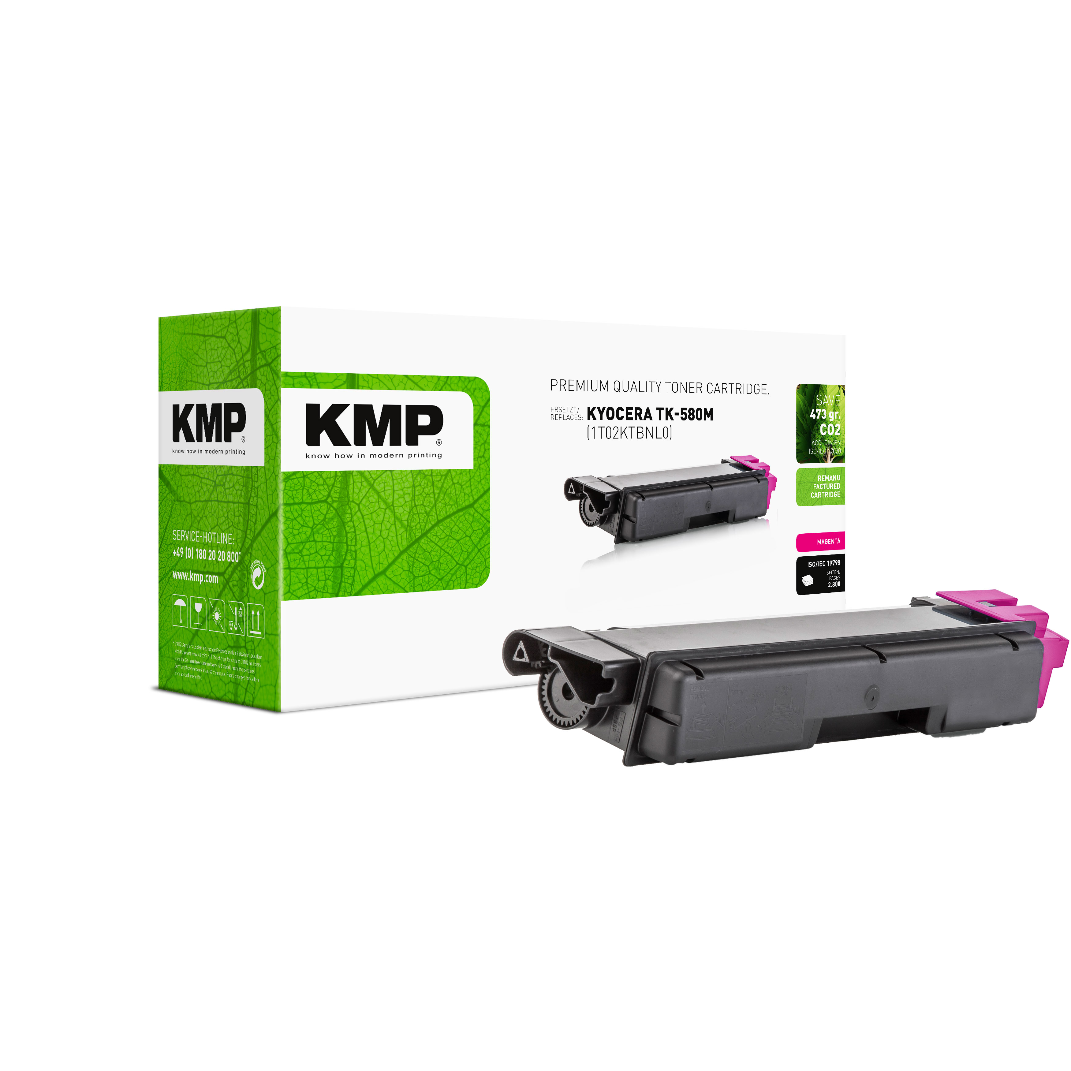 KMP K-T50 kompatibilní toner Kyocera TK580M, purpurový