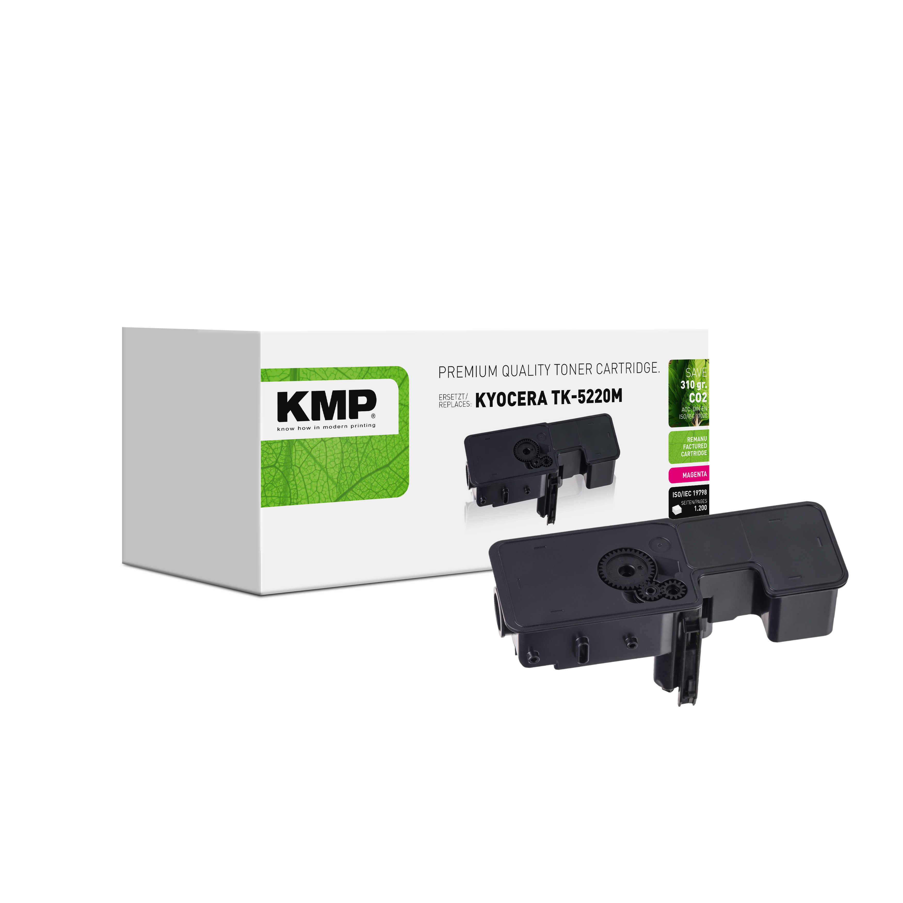 KMP K-T83M kompatibilní toner Kyocera TK-5220M (1T02R9BNL1), purpurový