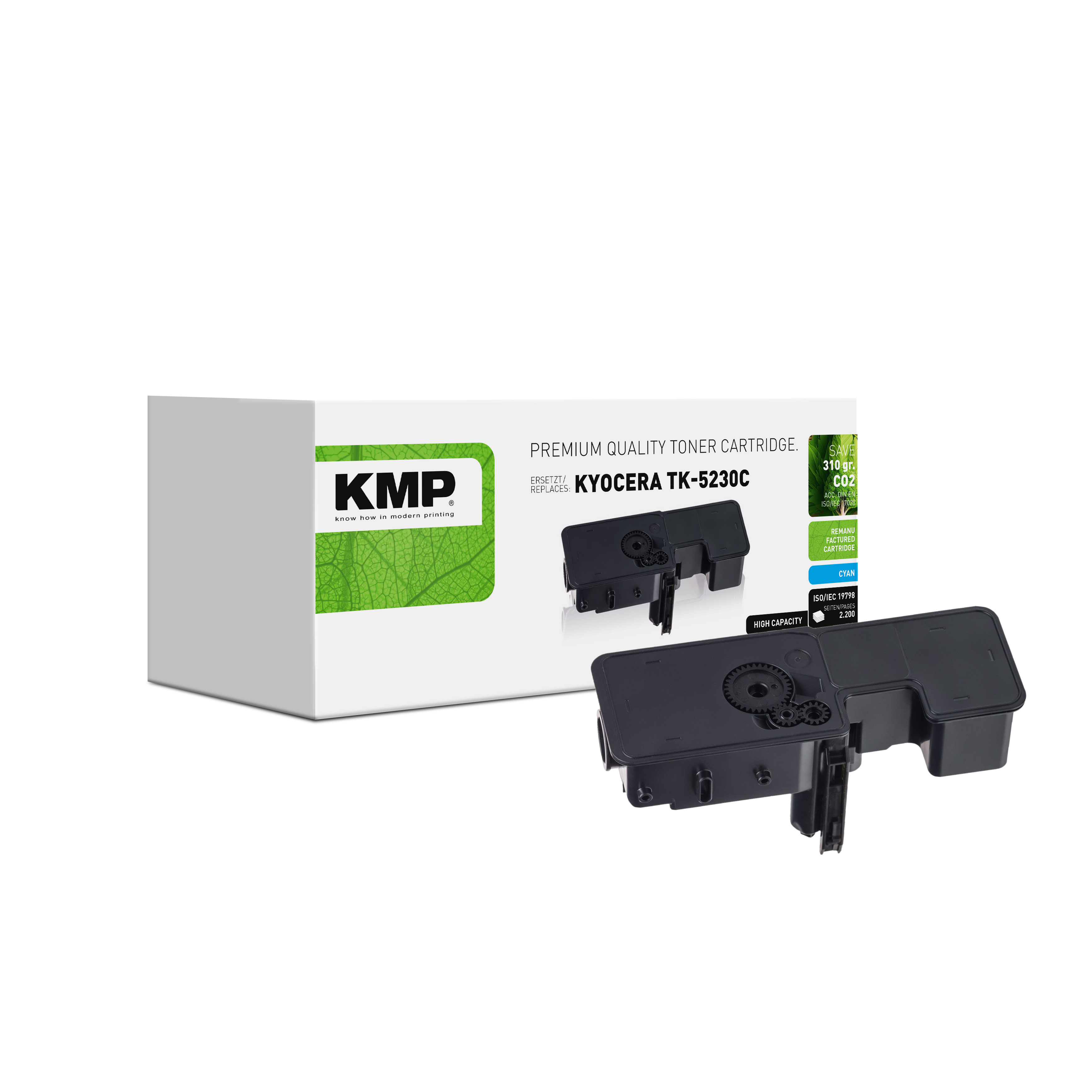 KMP K-T83CX kompatibilní toner Kyocera TK-5230C (1T02R9CNL0), azurový