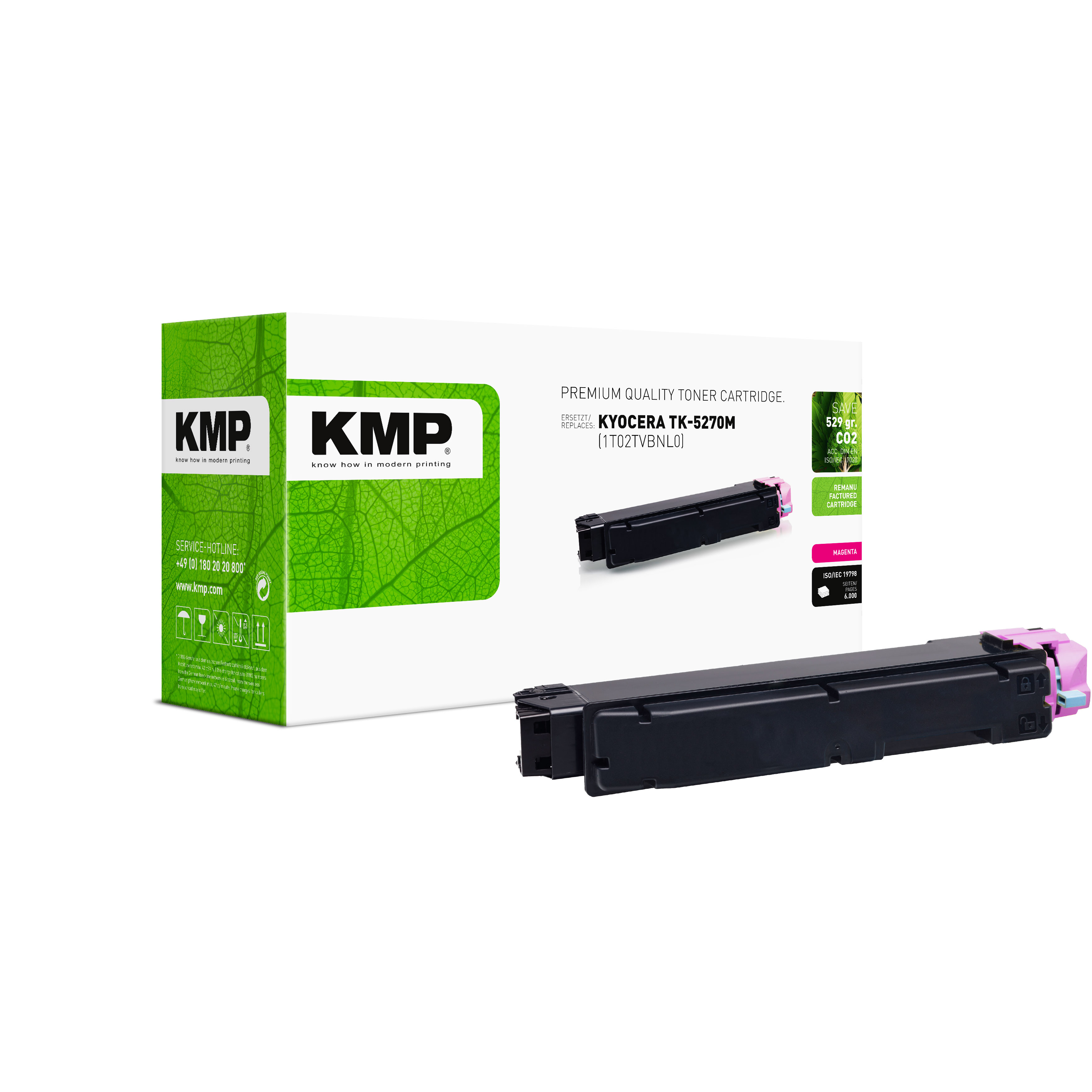 KMP K-T87 kompatibilní toner Kyocera TK-5270M (1T02TVBNL0), purpurový