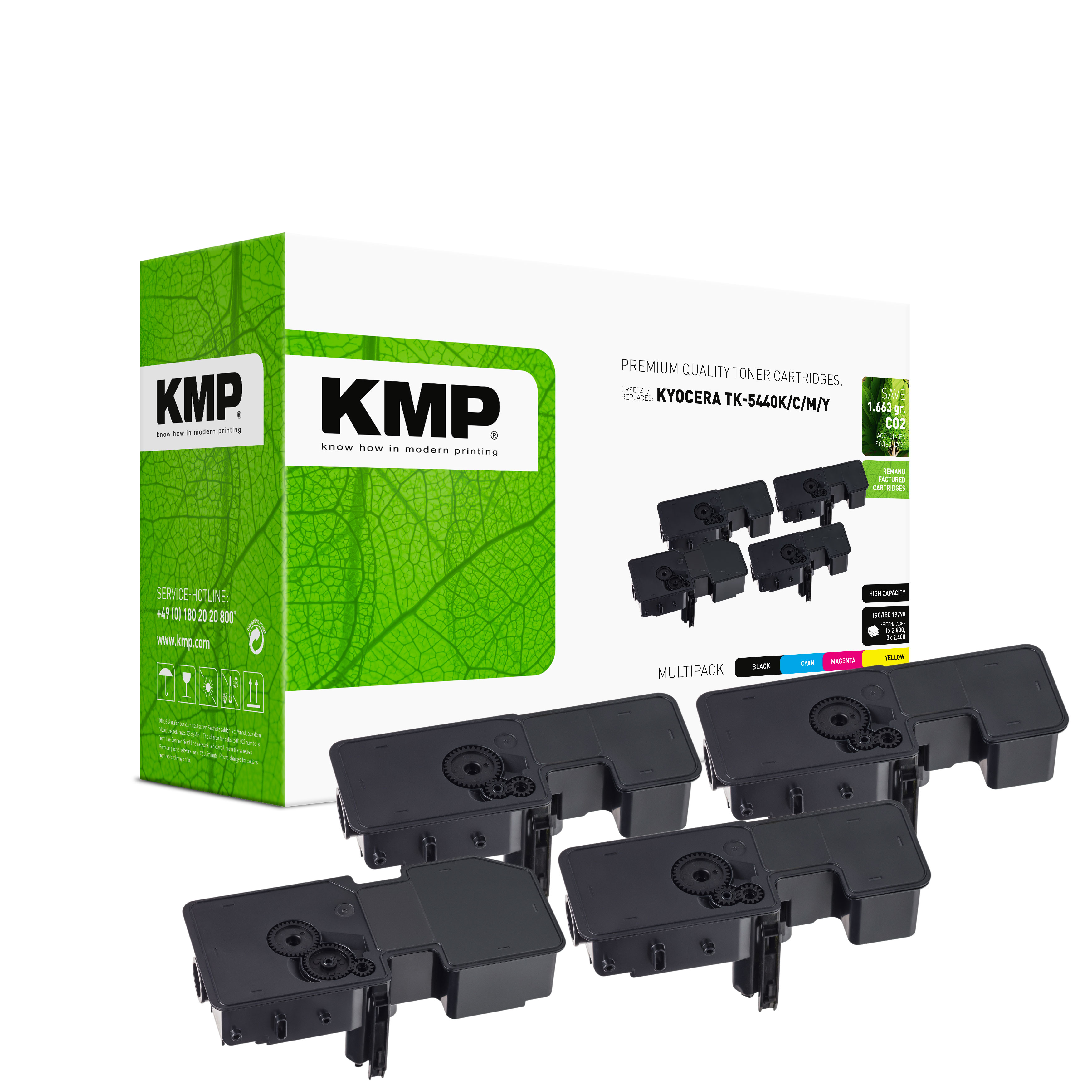 KMP K-T106V kompatibilní toner Kyocera TK5440K/C/M/Y / TK-5440C, CMYK