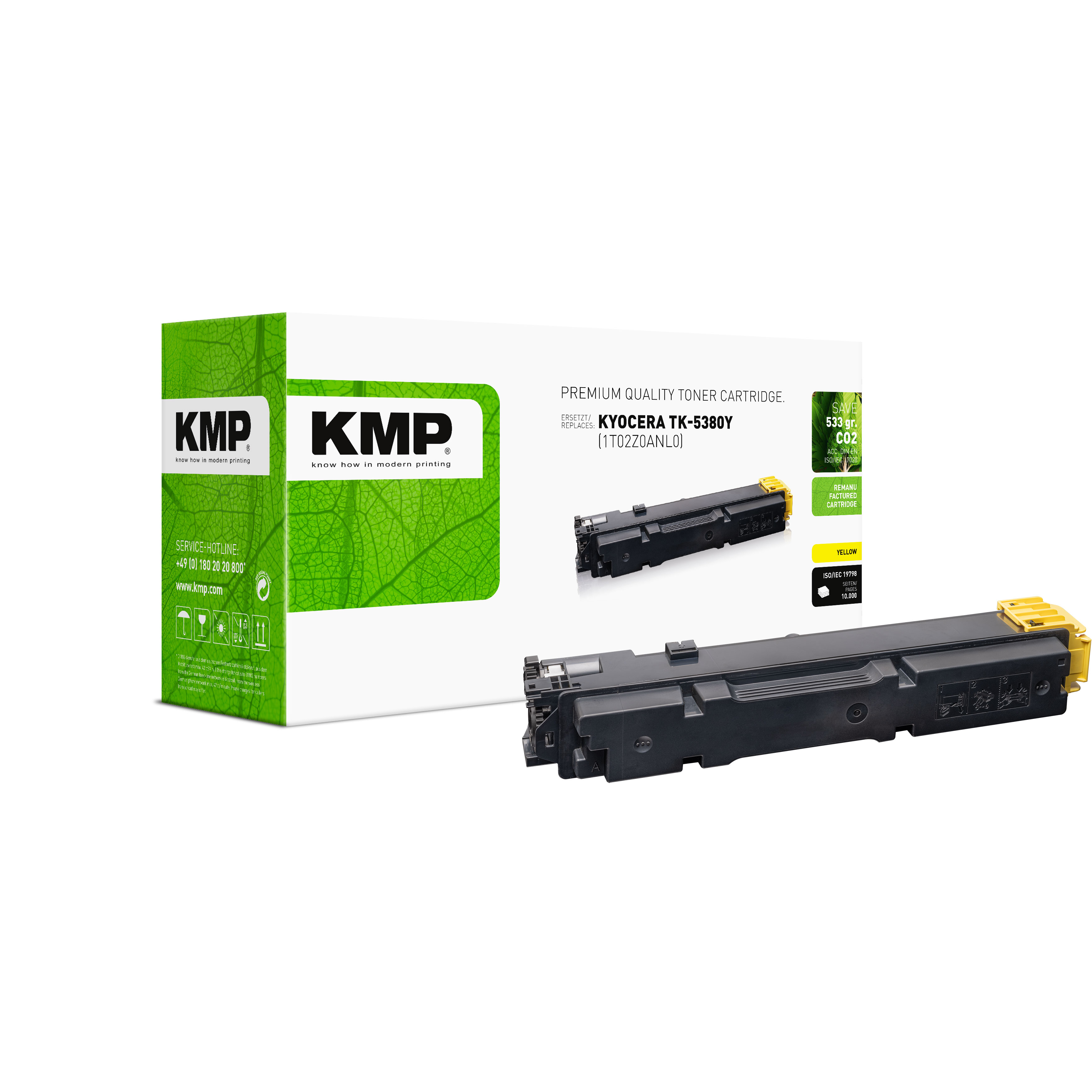 KMP K-T97 kompatibilní toner Kyocera TK-5380Y (1T02Z0ANL0), žlutý