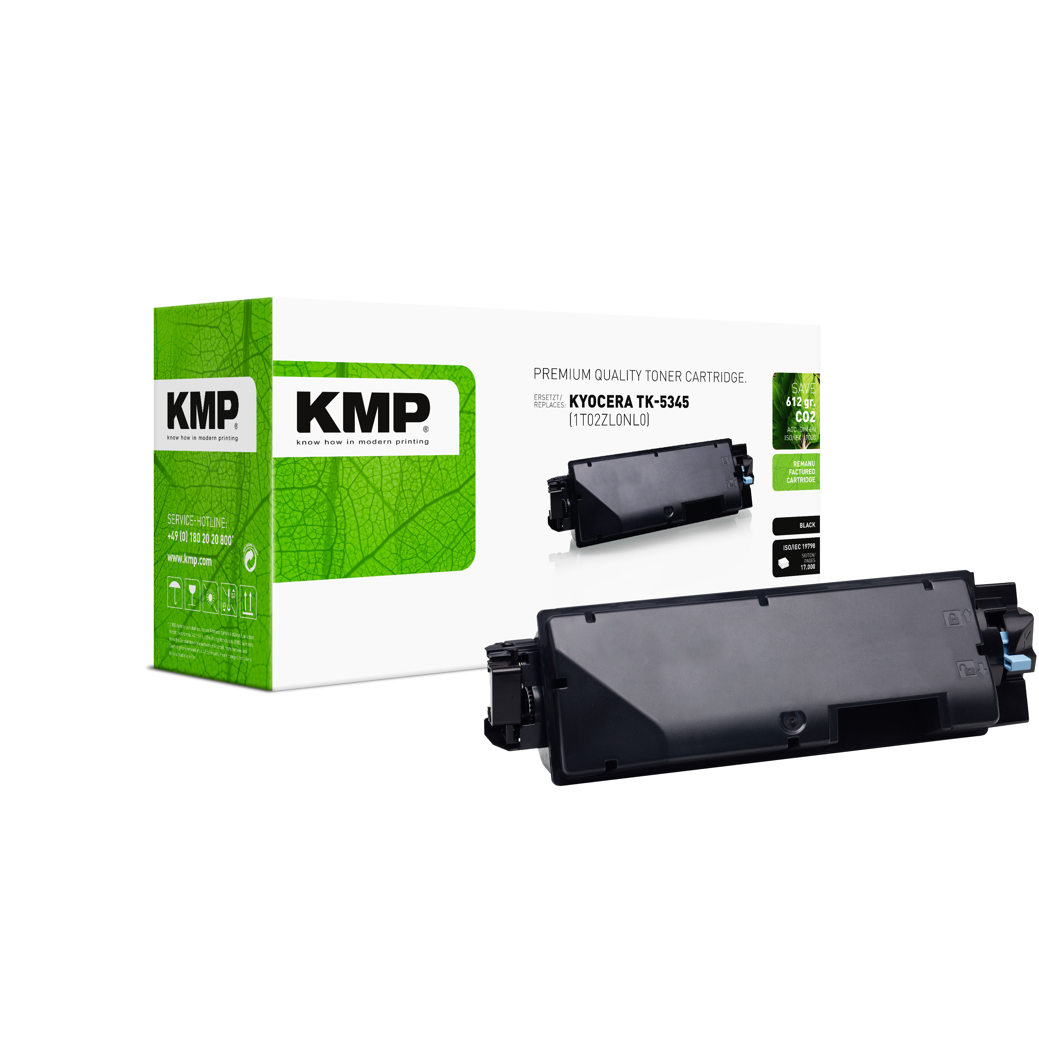 KMP K-T110 renovovaný toner Kyocera TK-5345K (1T02ZL0NL0), černý
