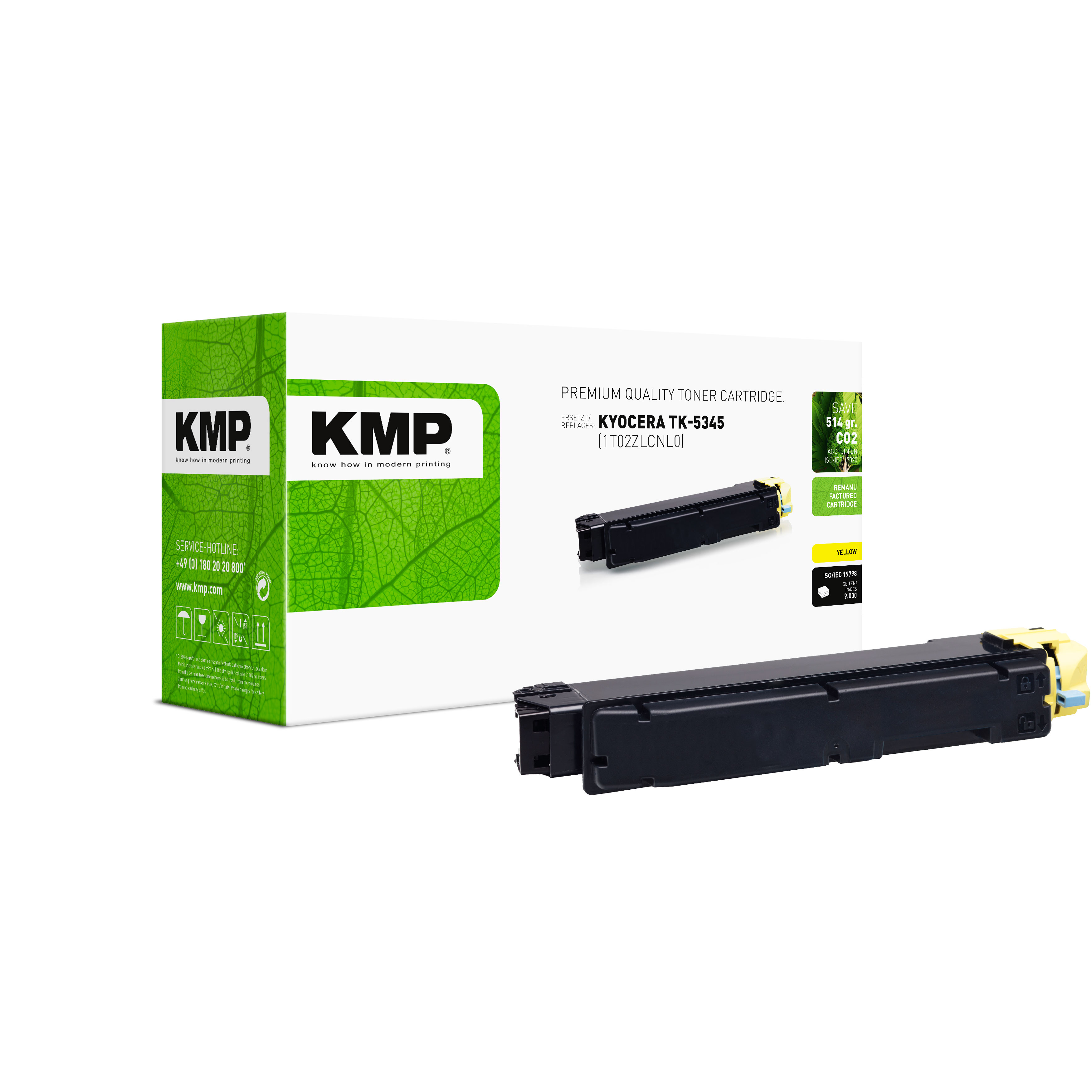 KMP K-T113 renovovaný toner Kyocera TK-5345Y (1T02ZLANL0), žlutý