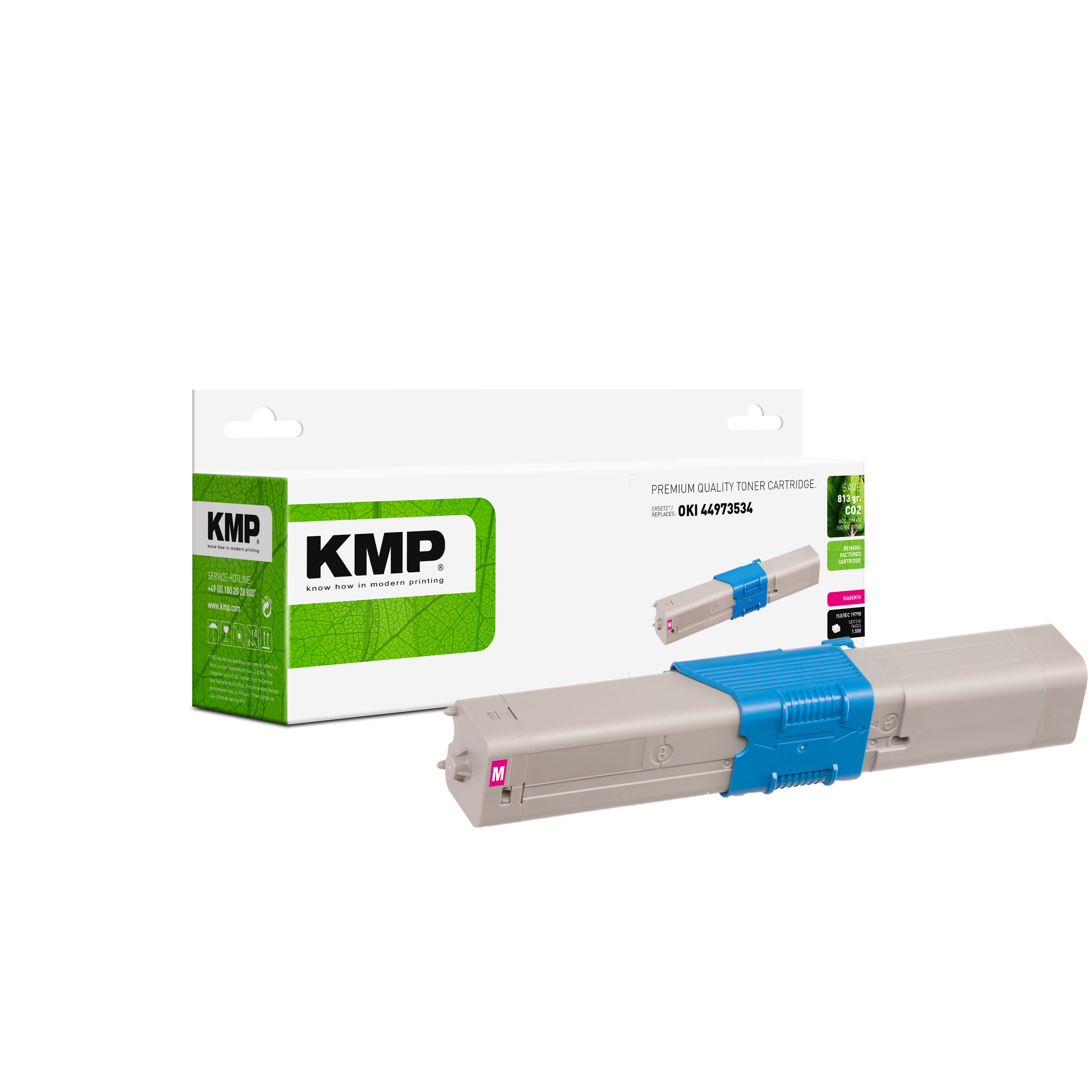 KMP O-T38 kompatibilní toner OKI 44973534, purpurový