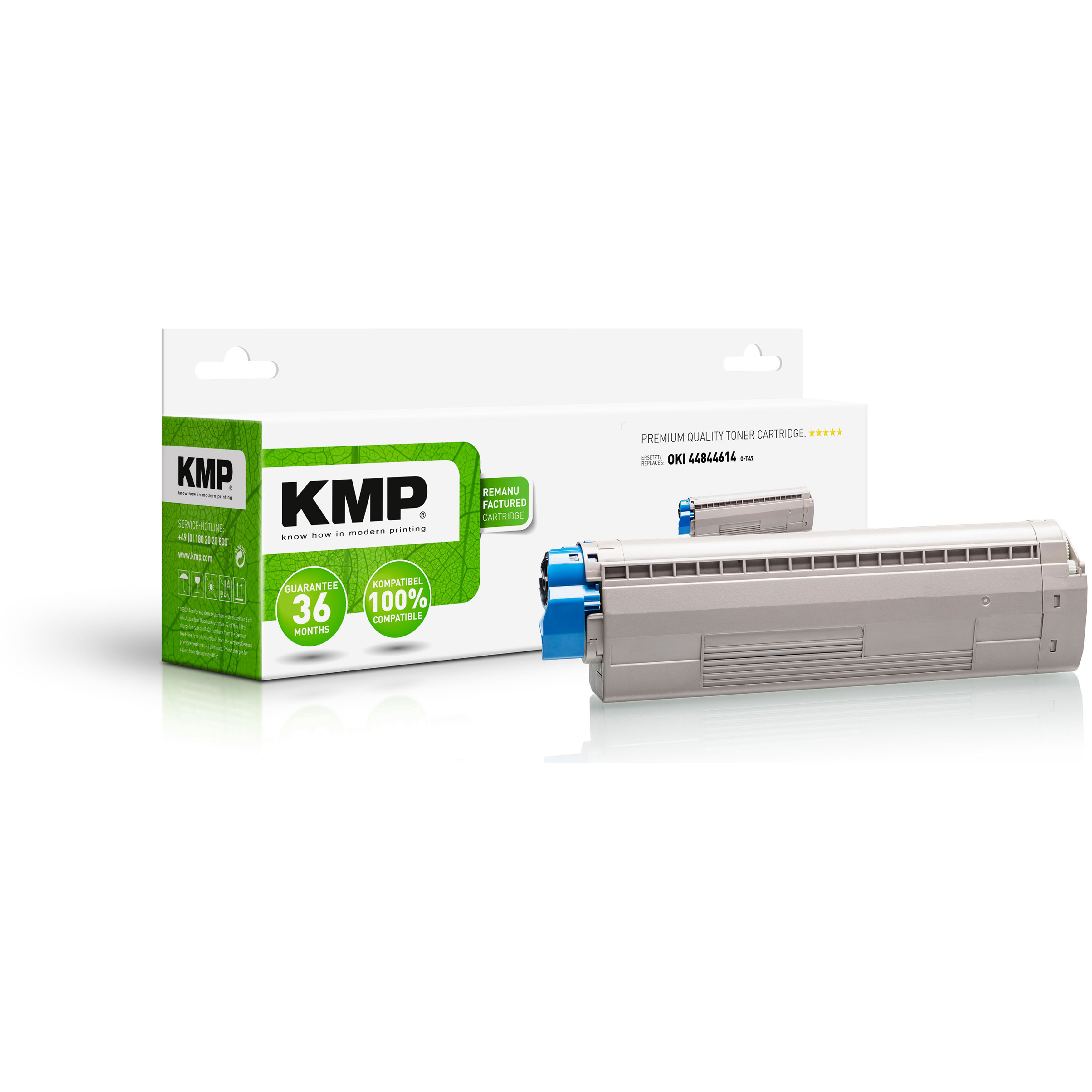KMP O-T47 kompatibilní toner OKI 44844614, purpurový