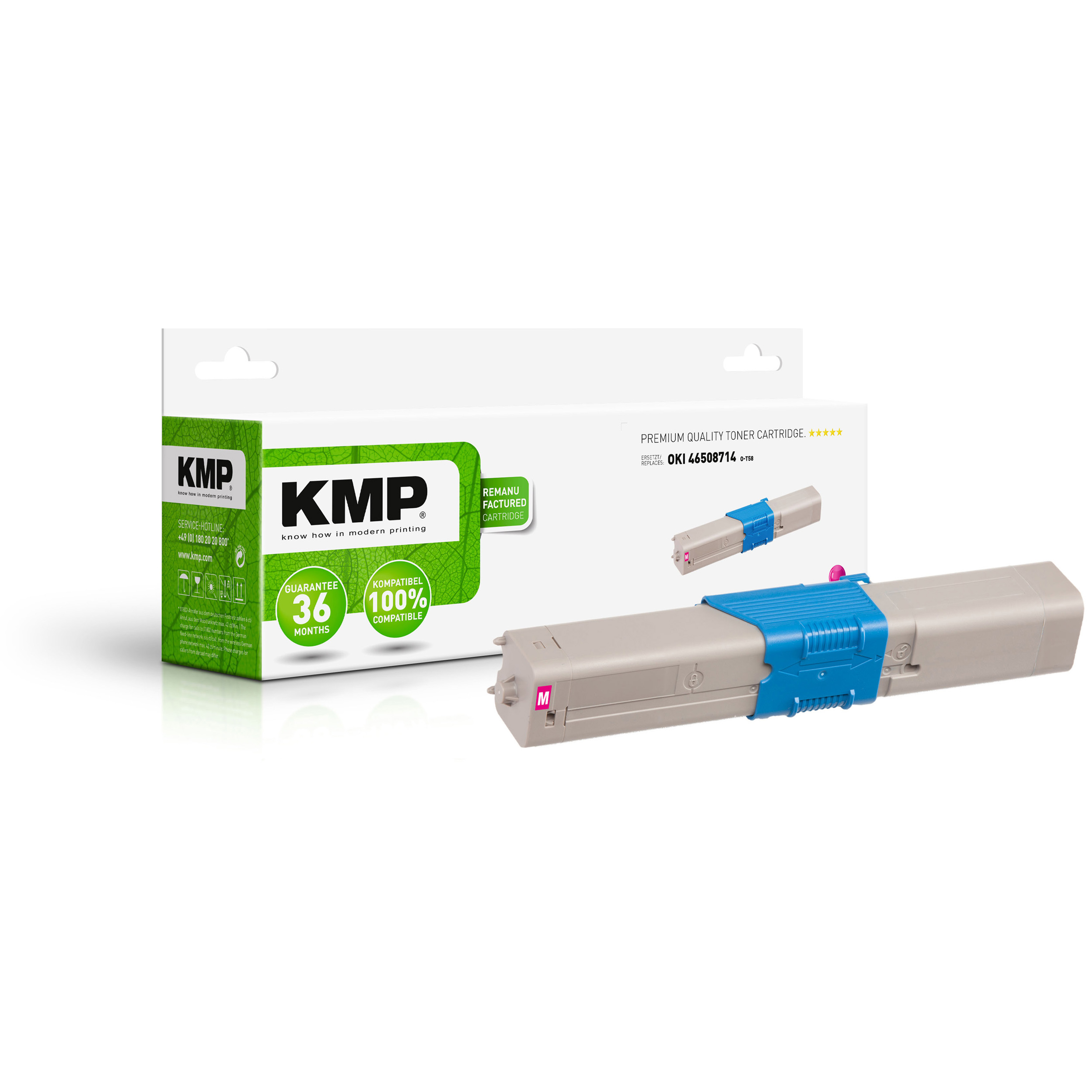 KMP O-T58 kompatibilní toner OKI 46508714, purpurový