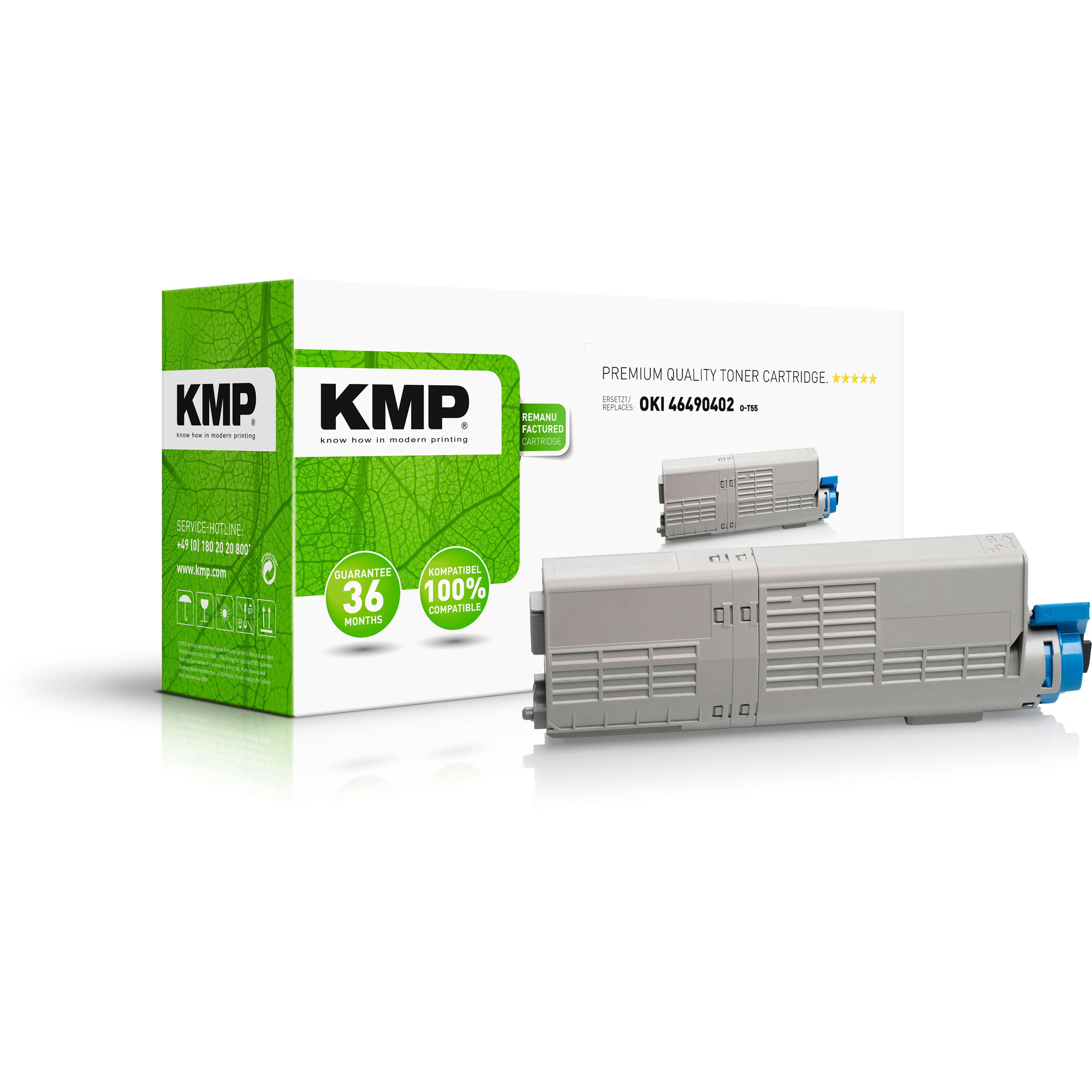 KMP O-T55 kompatibilní toner OKI 46490402, purpurový