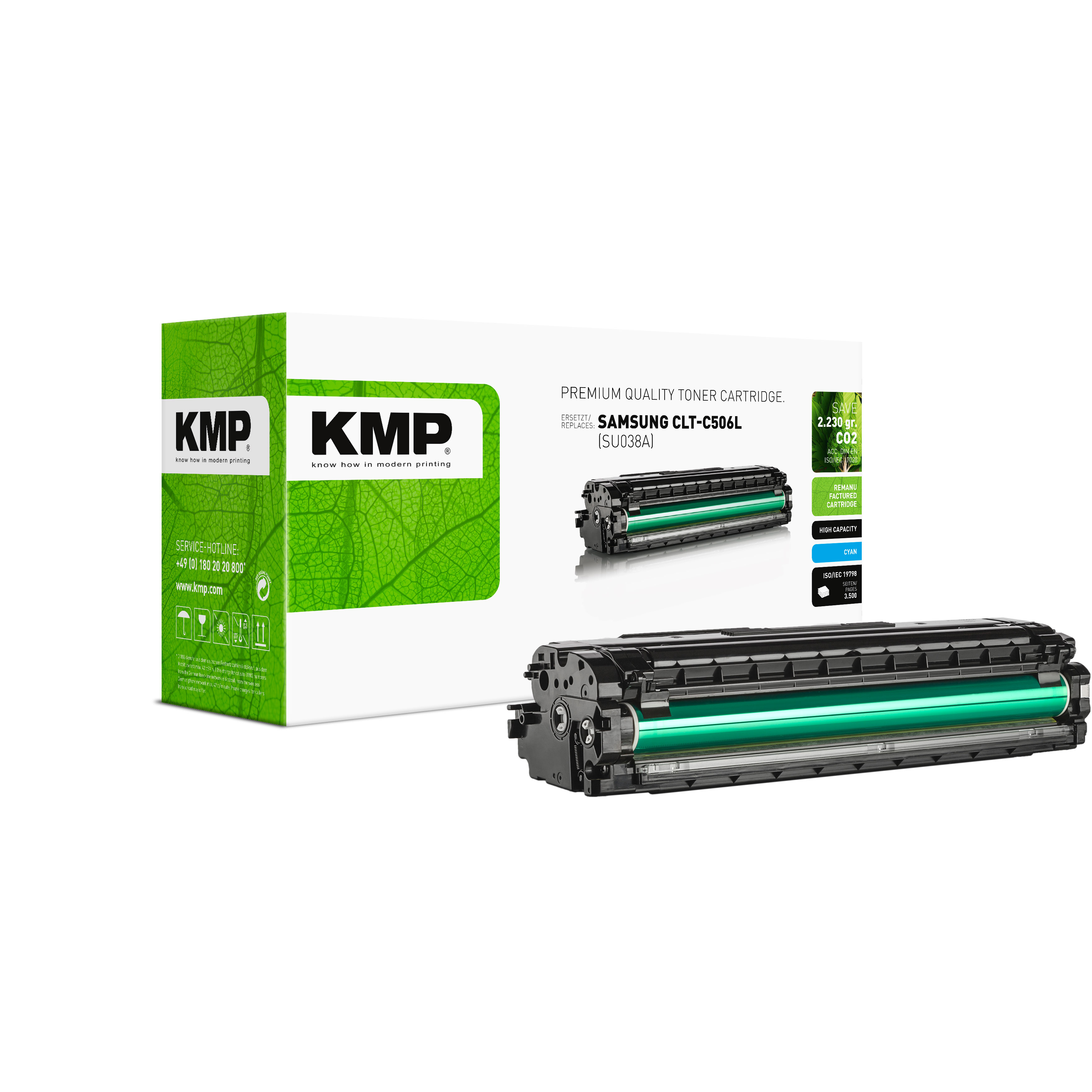 KMP SA-T65 kompatibilní toner Canon CLT-C506L, azurový