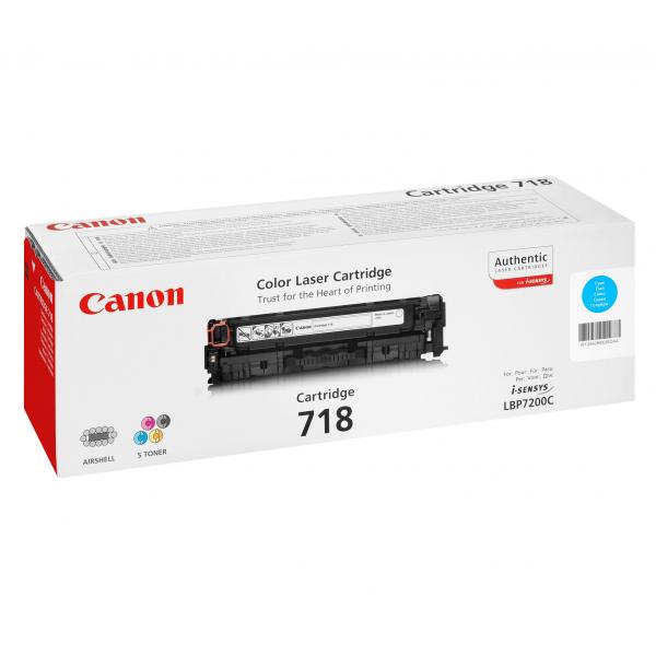 Originální toner Canon 718 C, 2661B002, azurový