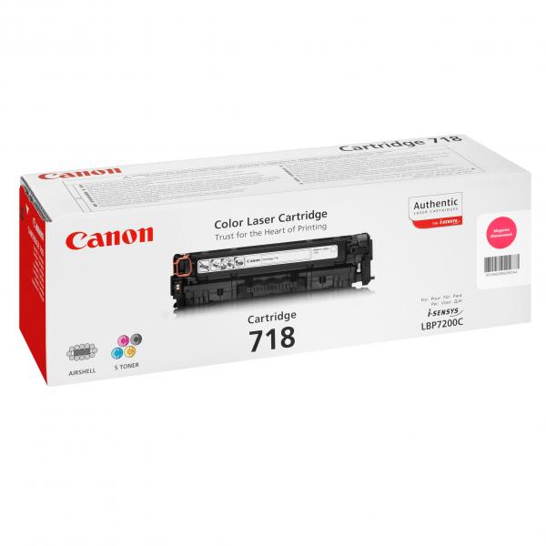 Originální toner Canon 718 M, 2660B002, purpurový