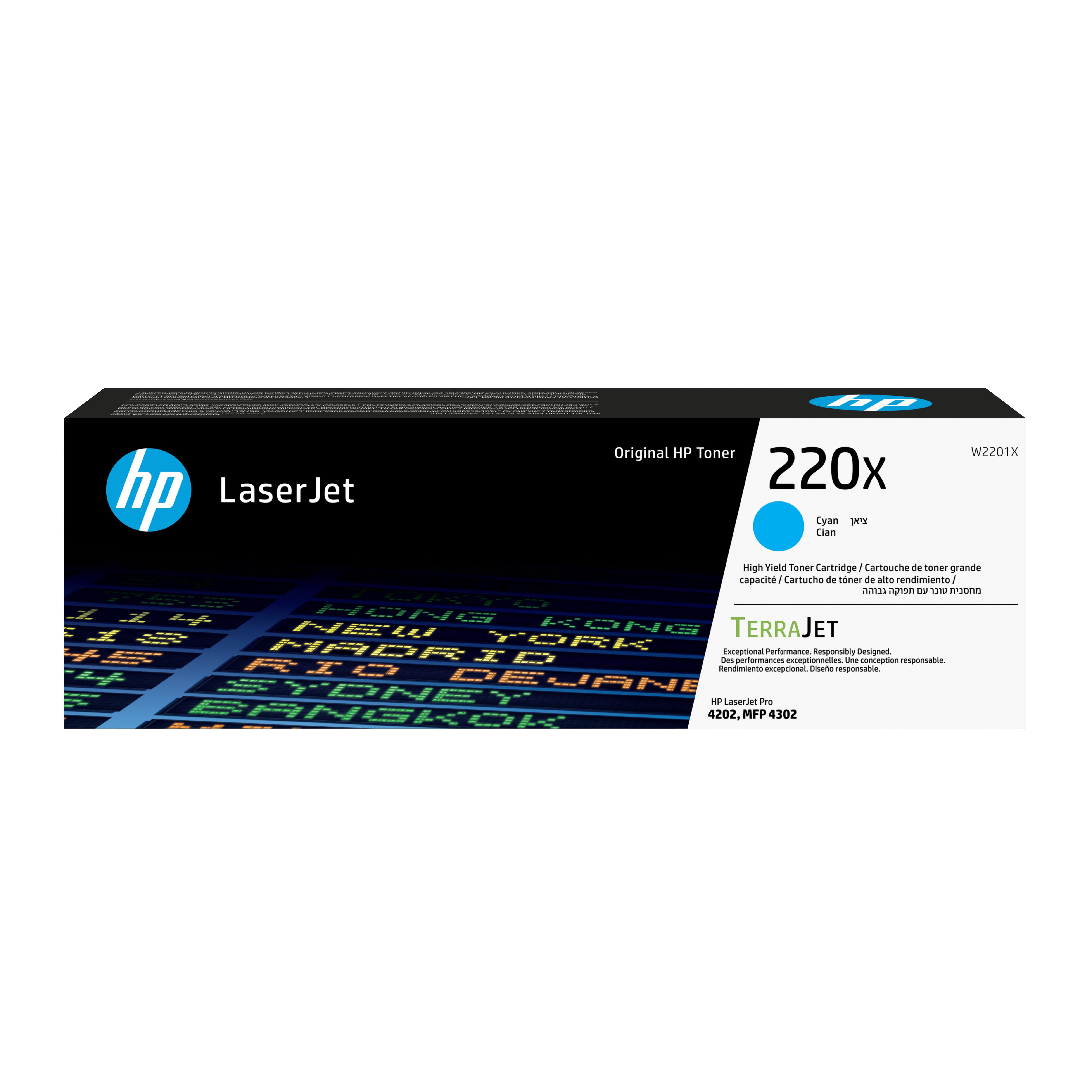 Originální toner HP 220X (W2201X), azurový