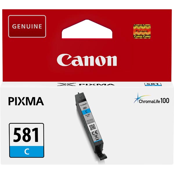 Originální inkoustová kazeta Canon CLI-581 C (2103C001), azurová