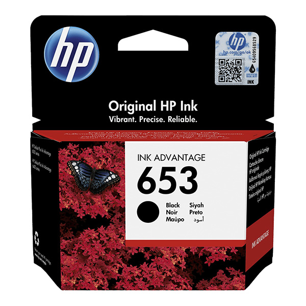 Originální inkoustová kazeta HP 653 BK (3YM75AE), černá