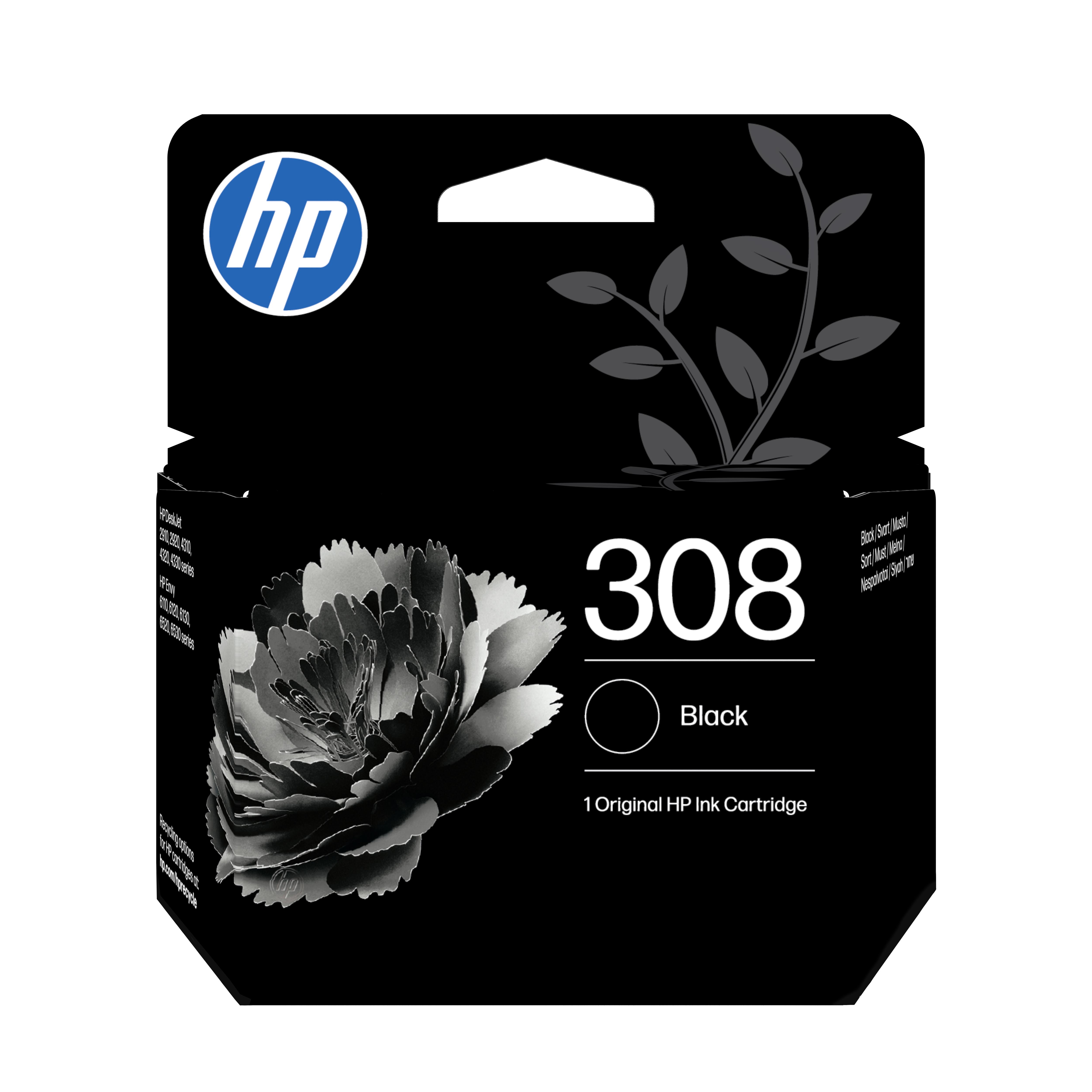 Originální inkoustová kazeta HP 308 BK (7FP21UE), černá