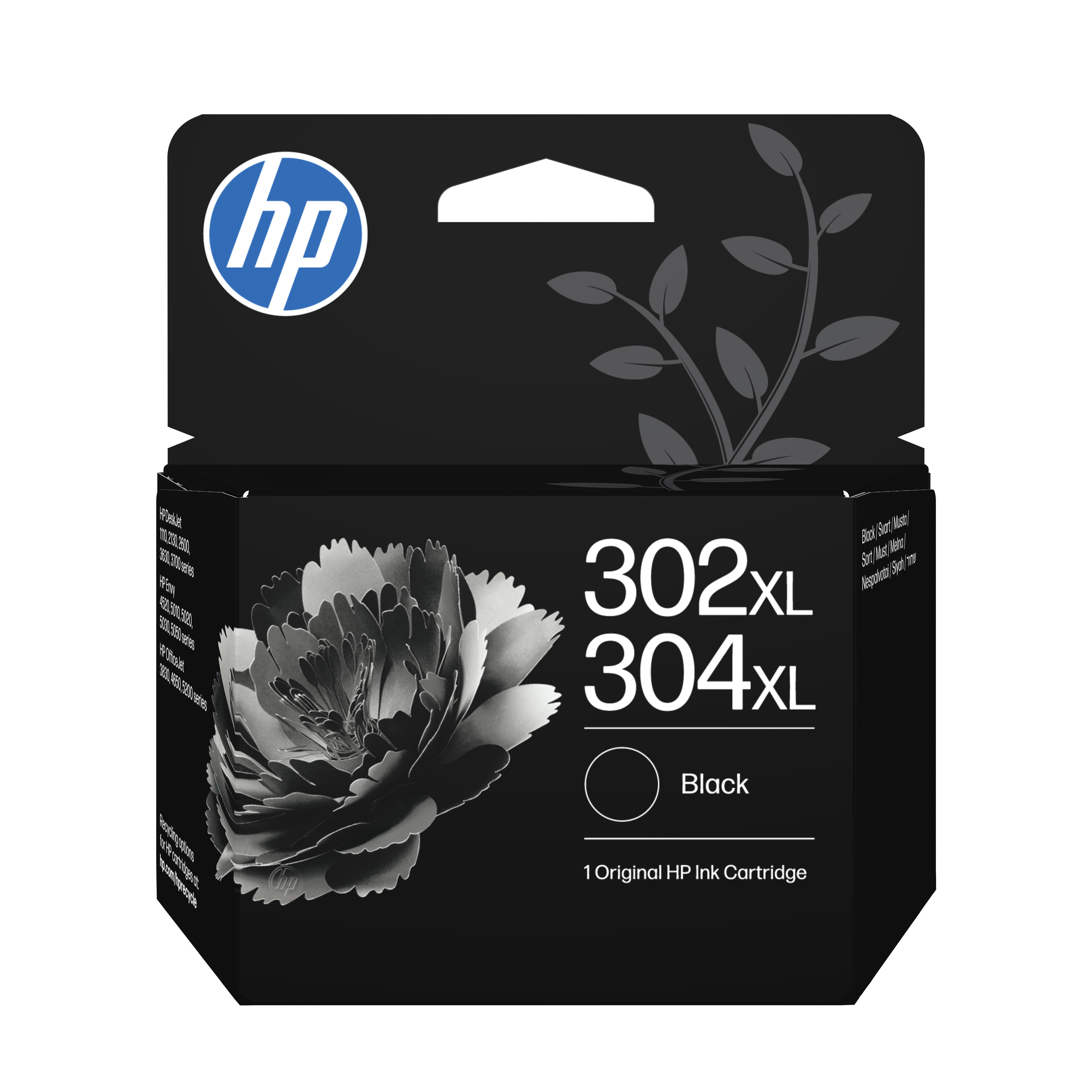 Originální inkoustová kazeta HP 302XL/304XL BK (B7RT9AE), černá
