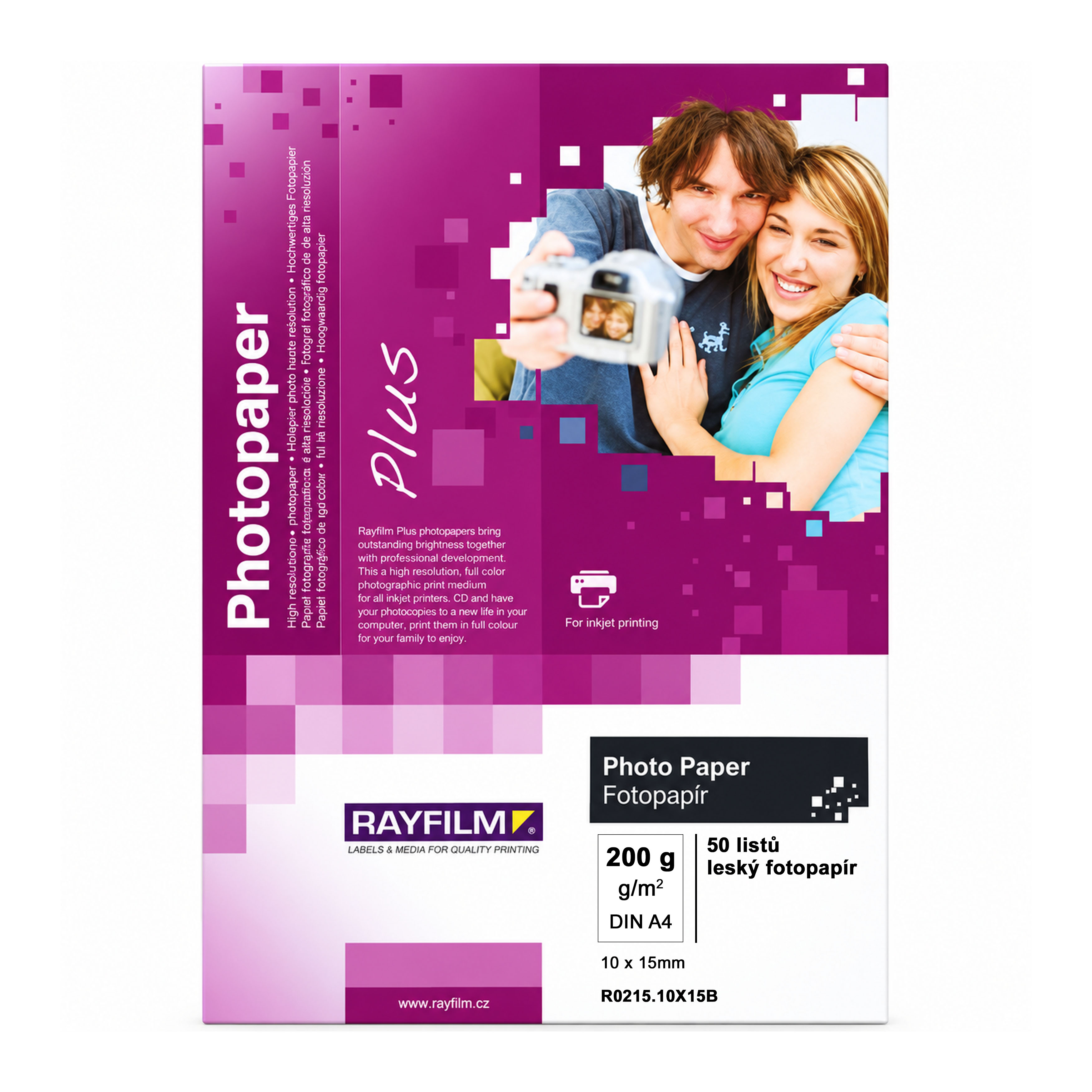 Rayfilm R0215 fotopapír 10 × 15 cm, lesklý, 200 g/m², 50 listů